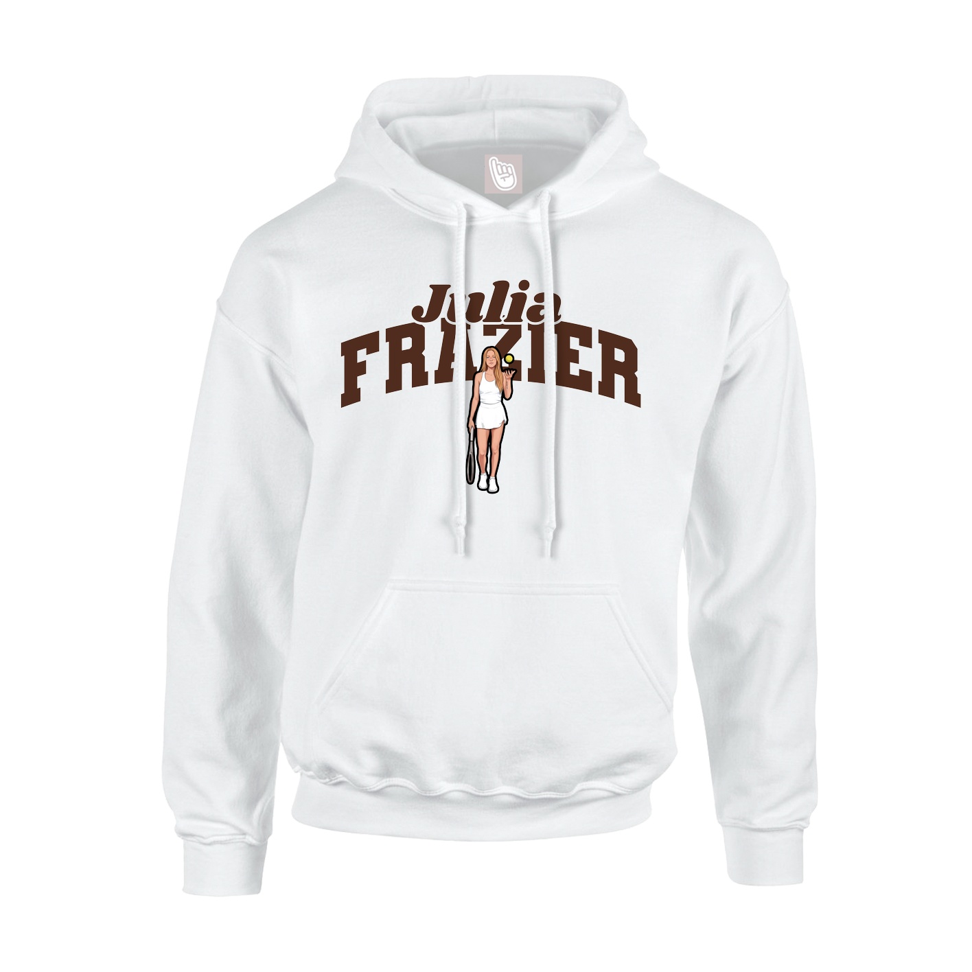 Youth Hoodie — Signature Arch in White