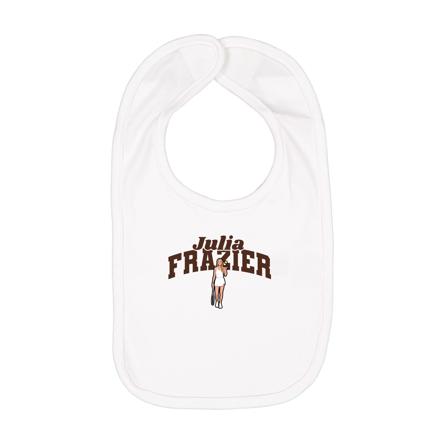 Infant Bib — Signature Arch in White