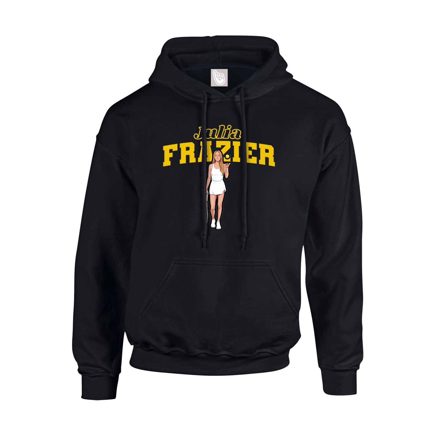 Youth Hoodie — Name Arch in Black