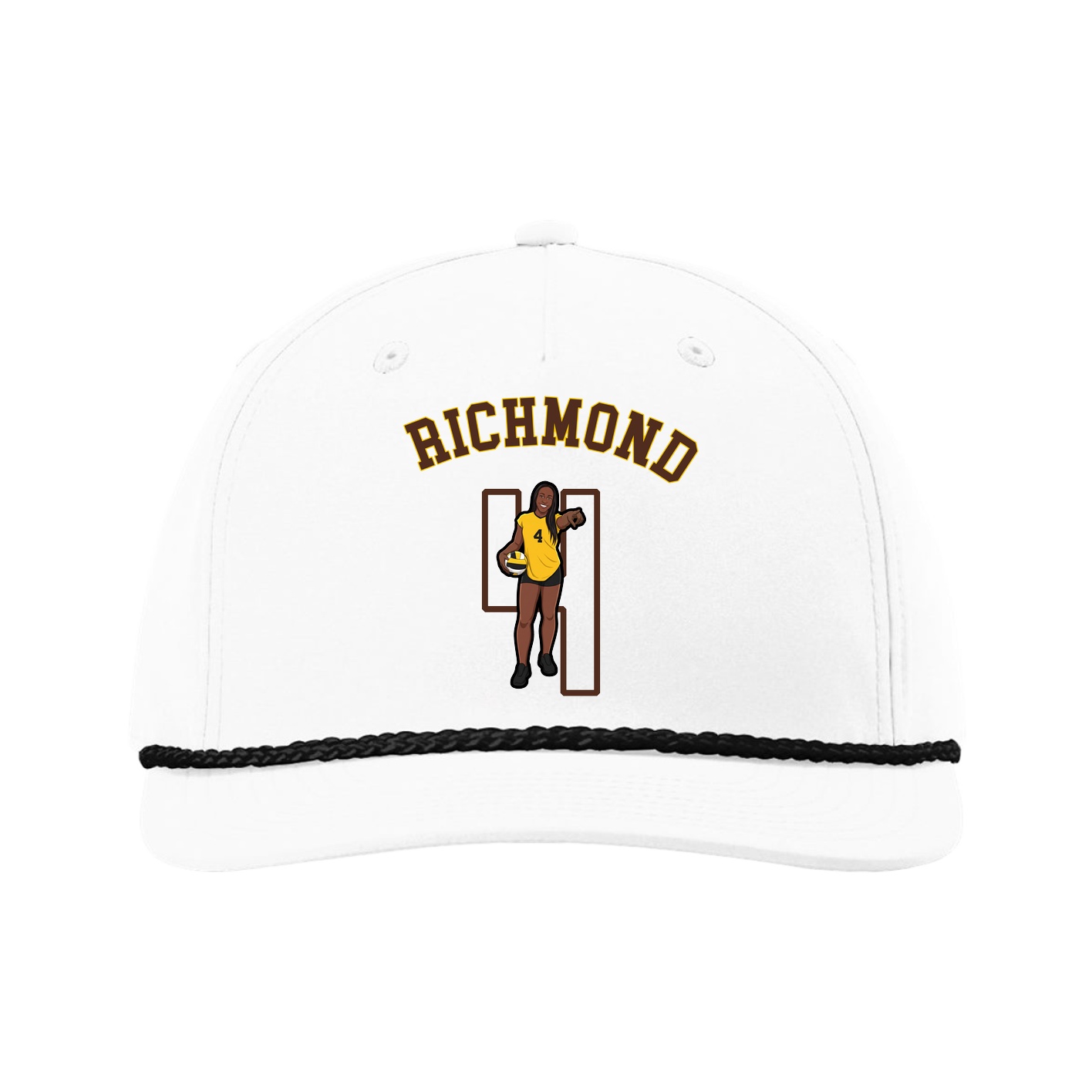 Five-Panel Classic Rope Cap — Shirsey Arch in White
