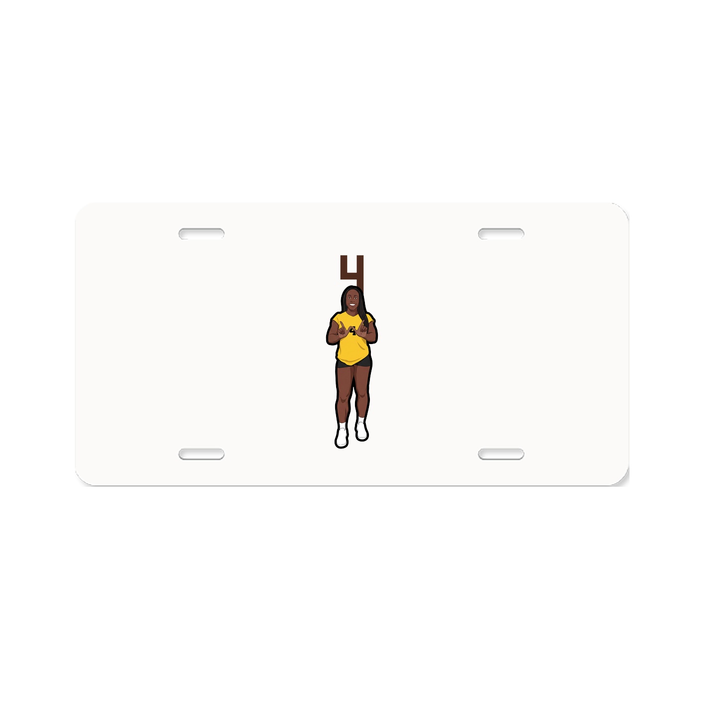 License Plate — Number Top in Classic