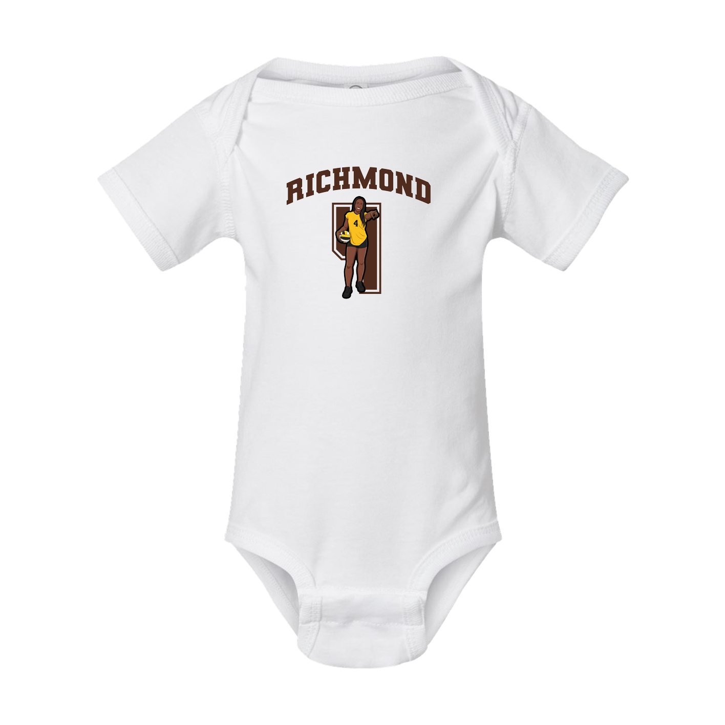 Baby Onesie — Number in White