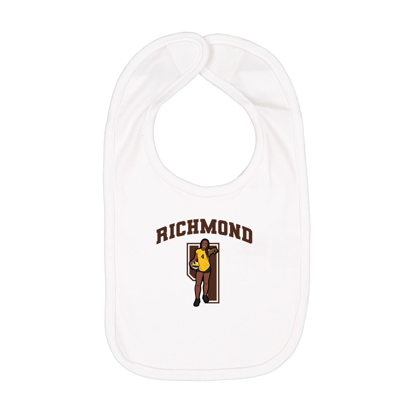 Infant Bib — Number in White