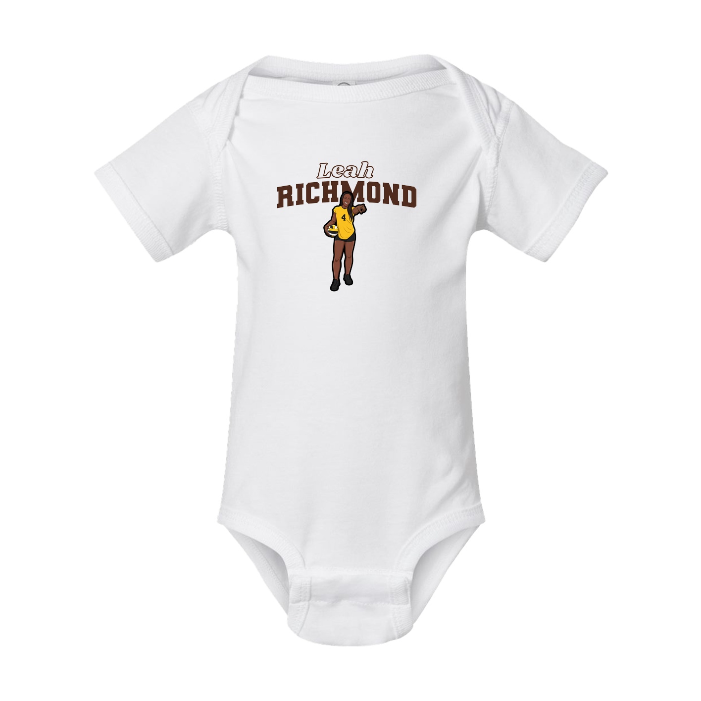 Baby Onesie — Name Arch in White