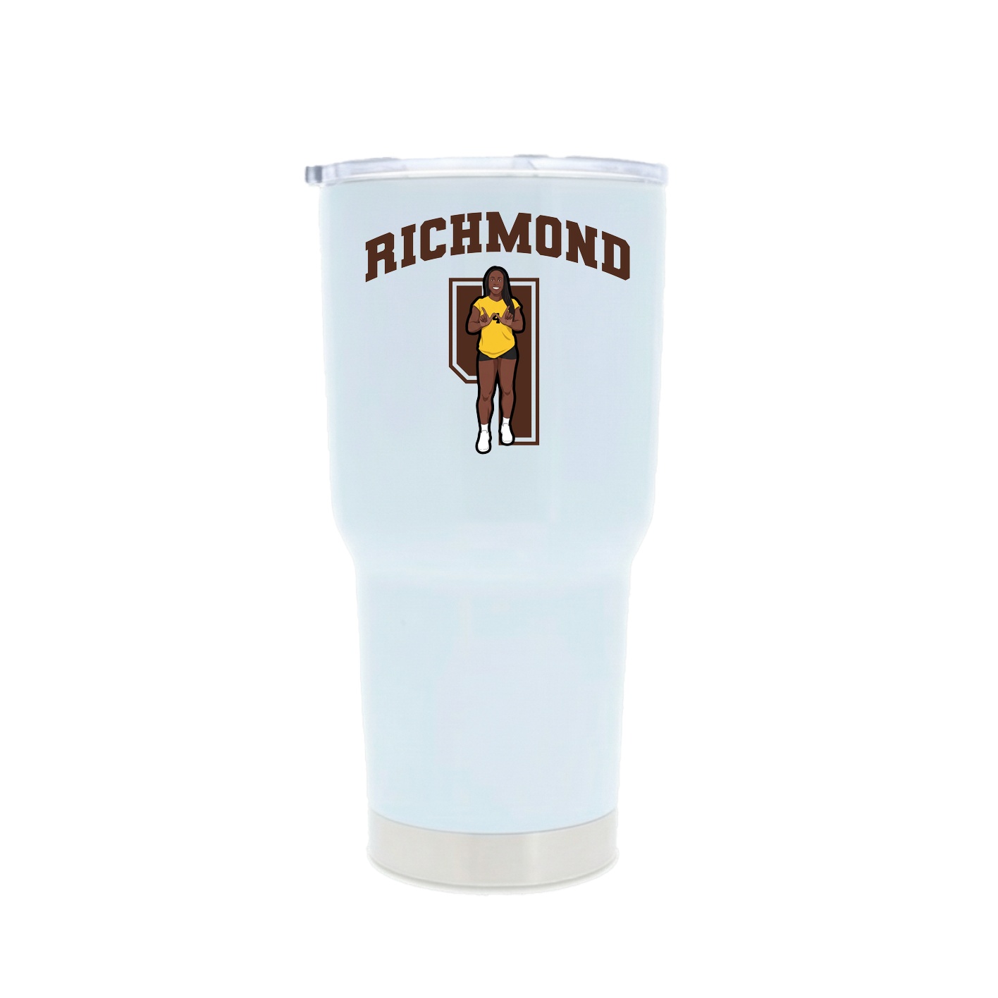 30oz Stainless Steel Tumbler — Number in White