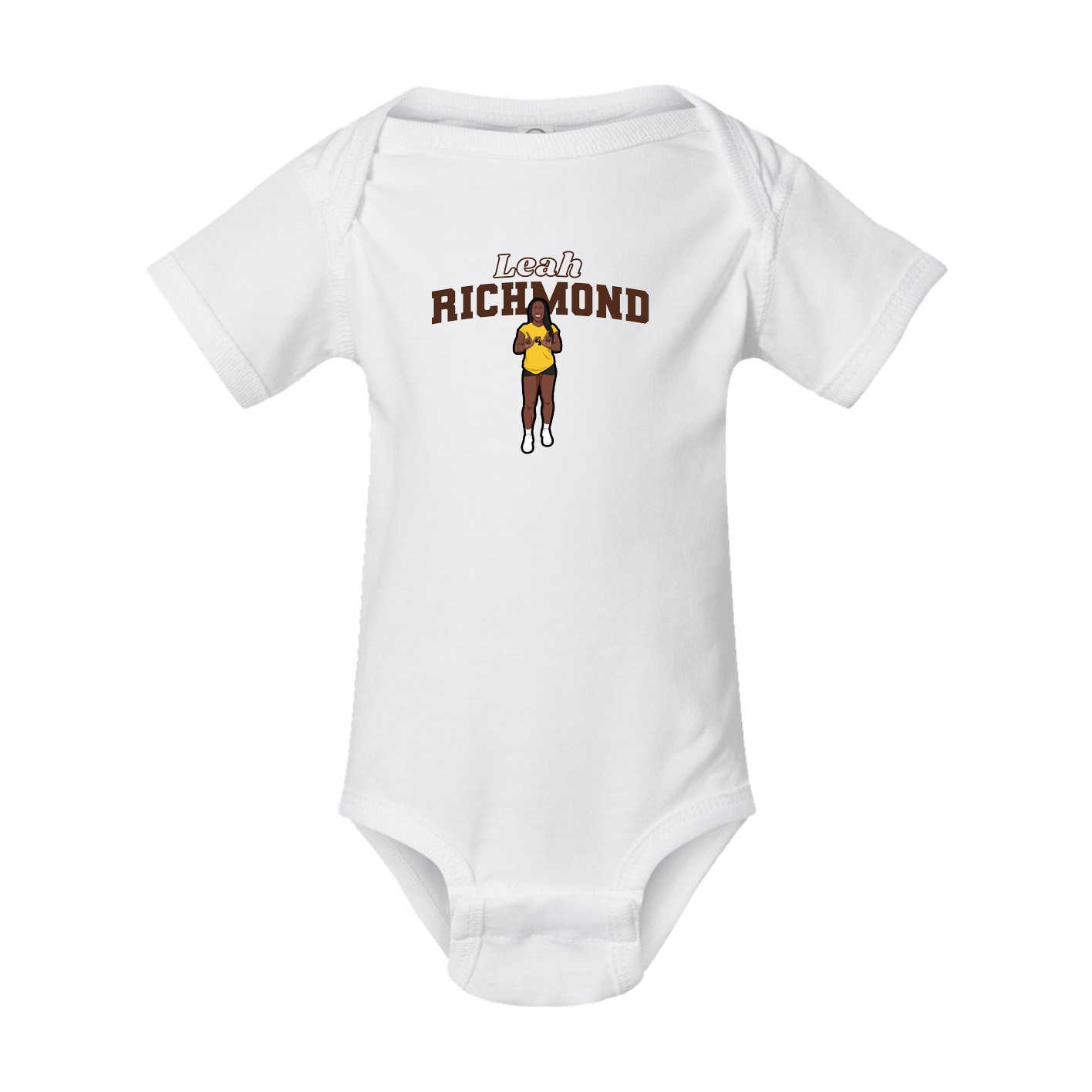 Baby Onesie — Name Arch in White
