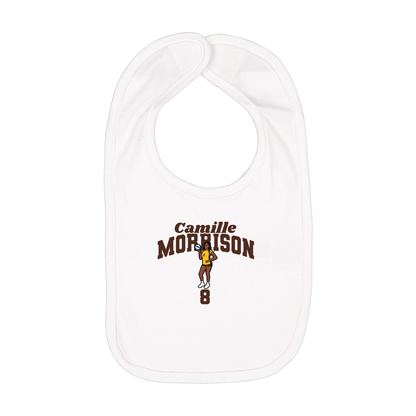 Infant Bib — Signature Arch in White