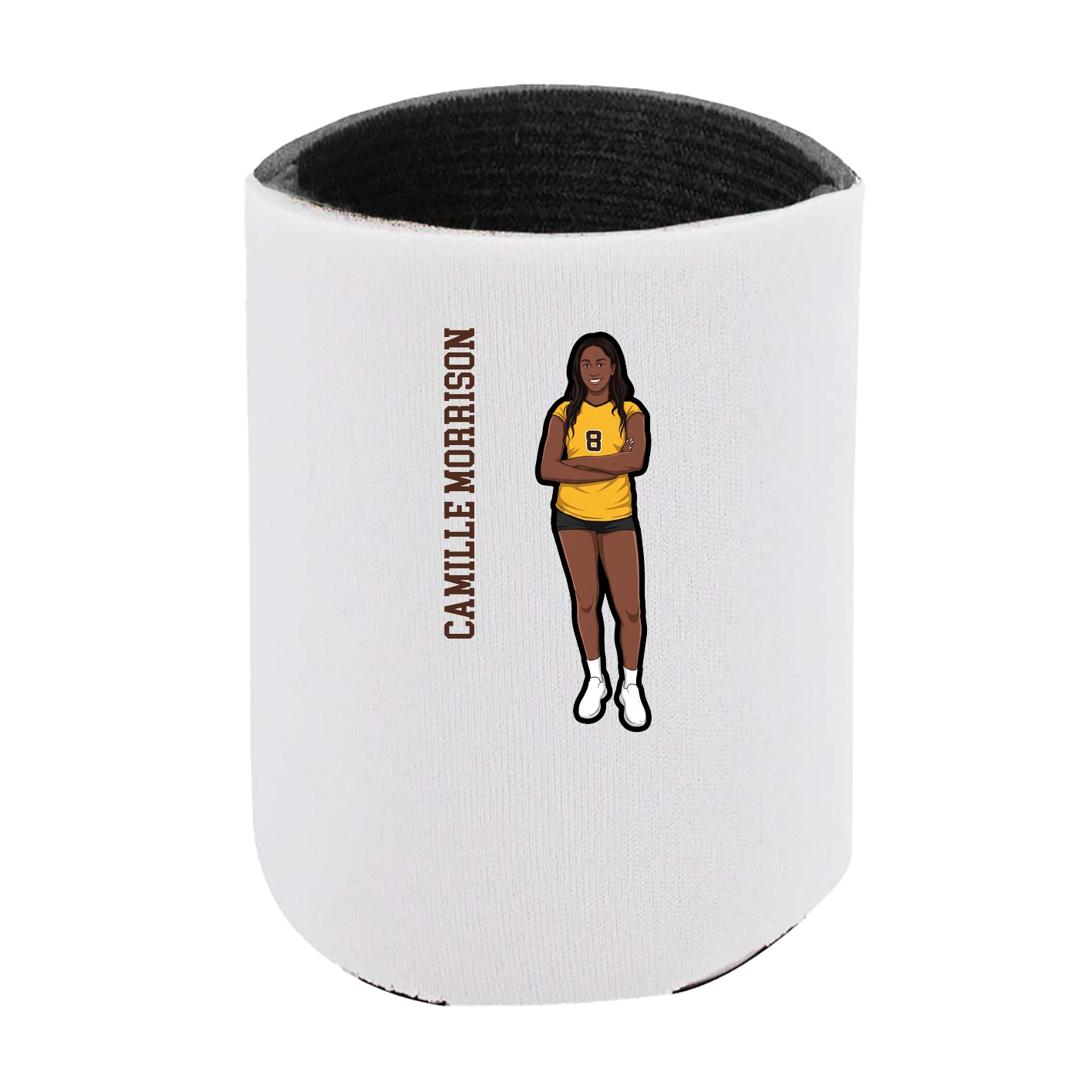 Can Holder — Name Vertical in White