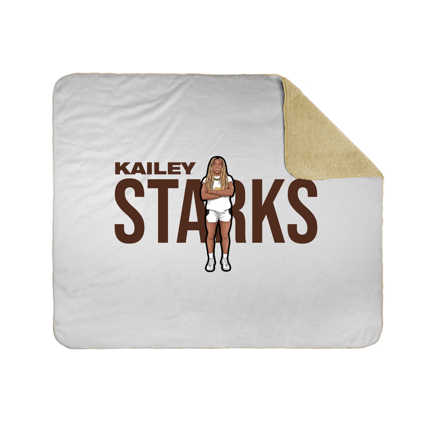 Throw Blanket — Player Name in White