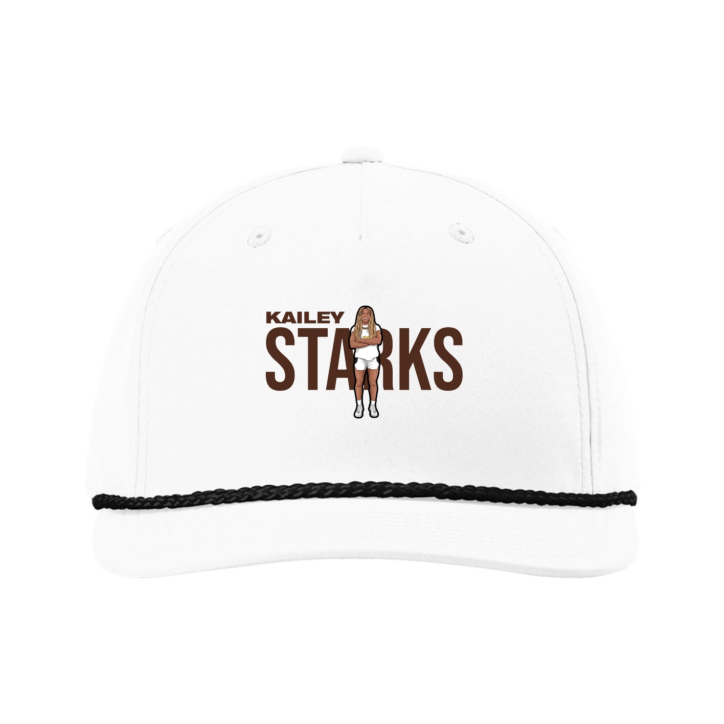 Five-Panel Classic Rope Cap — Player Name in White
