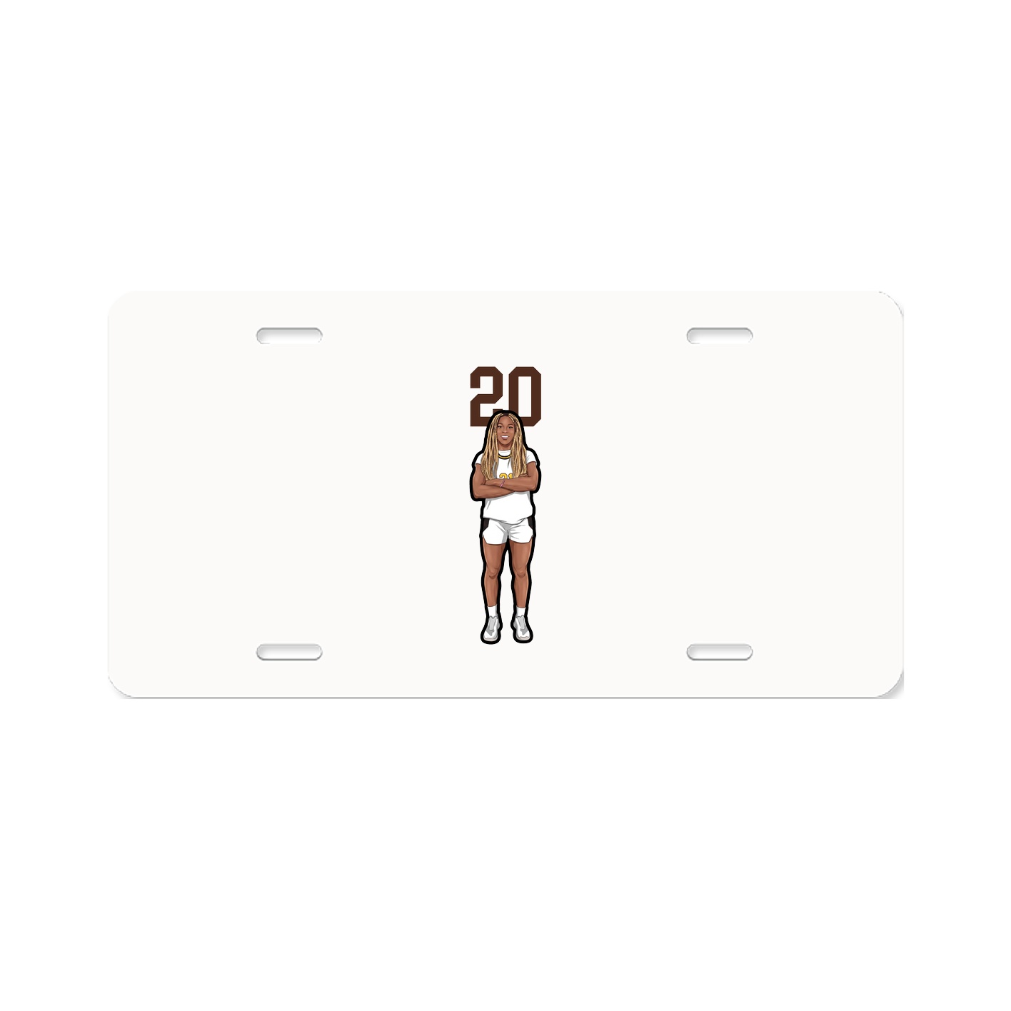 License Plate — Number Top in Classic