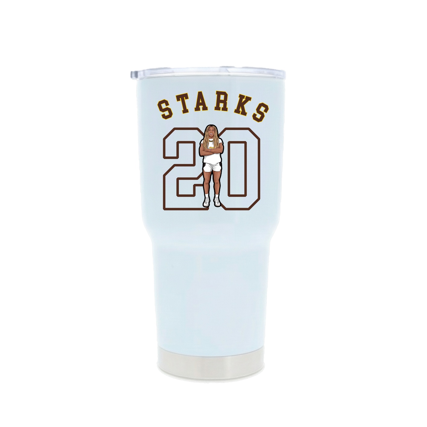 30oz Stainless Steel Tumbler — Shirsey Arch in White