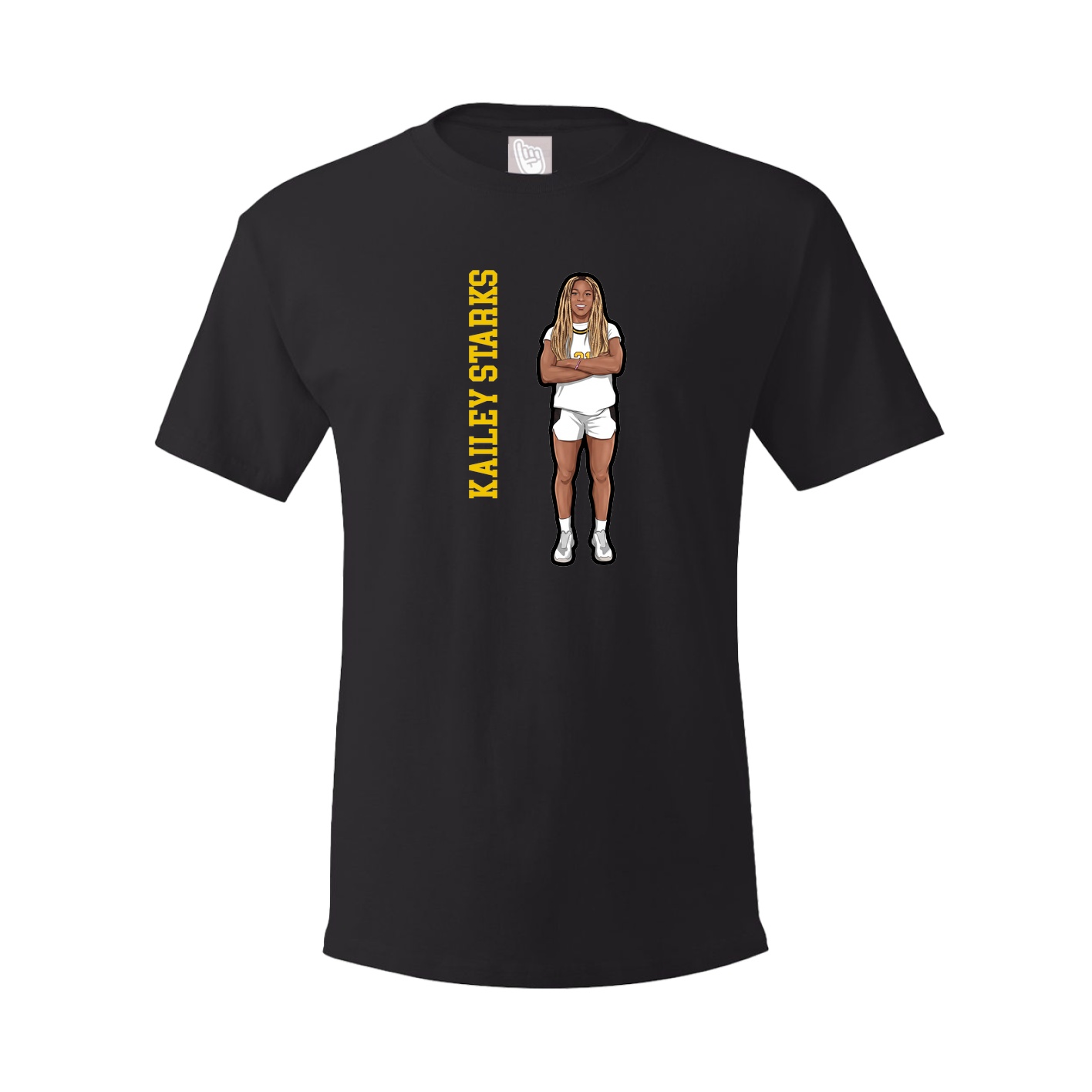 Youth Tee — Name Vertical in Black