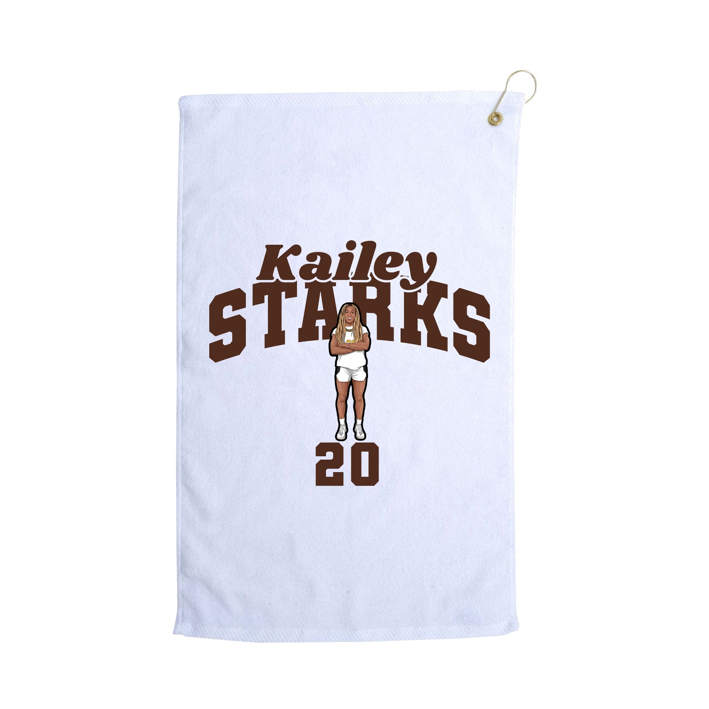 Golf Towel — Signature Arch in White