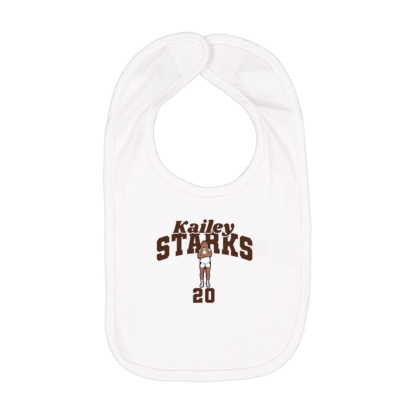 Infant Bib — Signature Arch in White