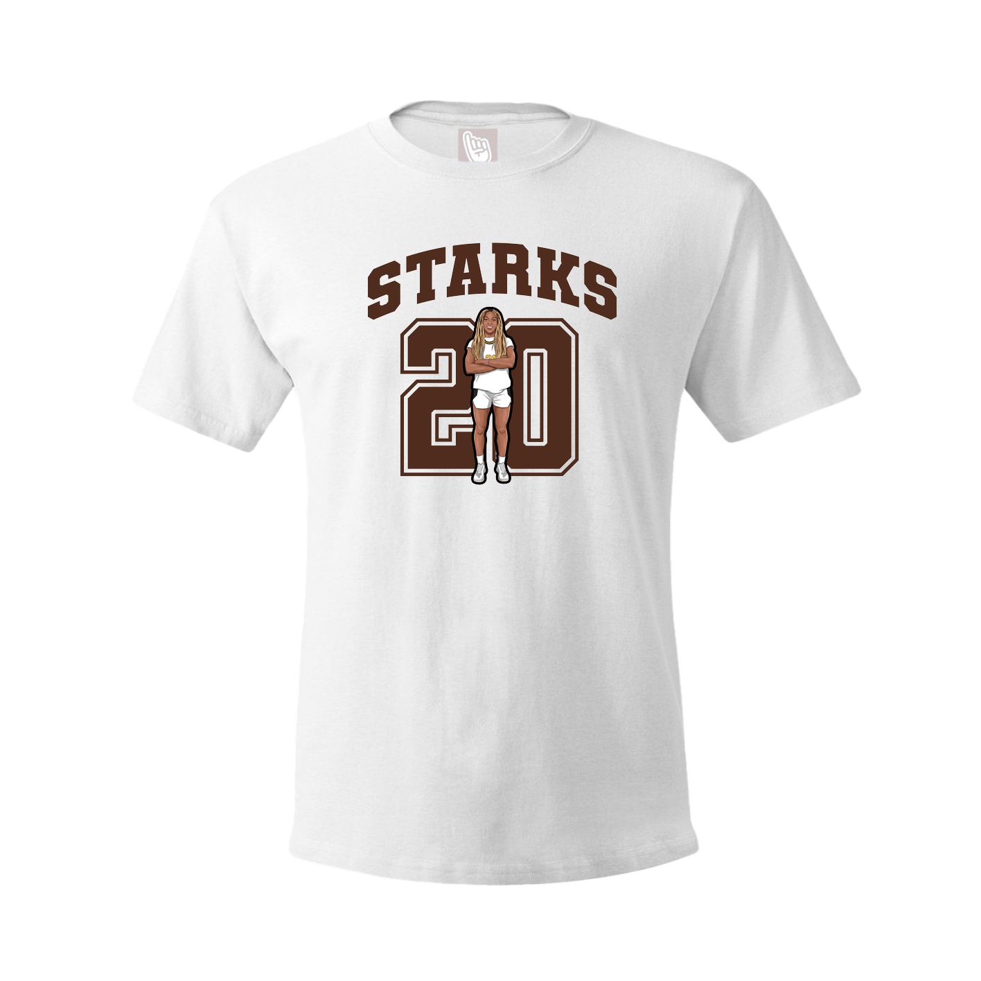 Youth Tee — Number in White