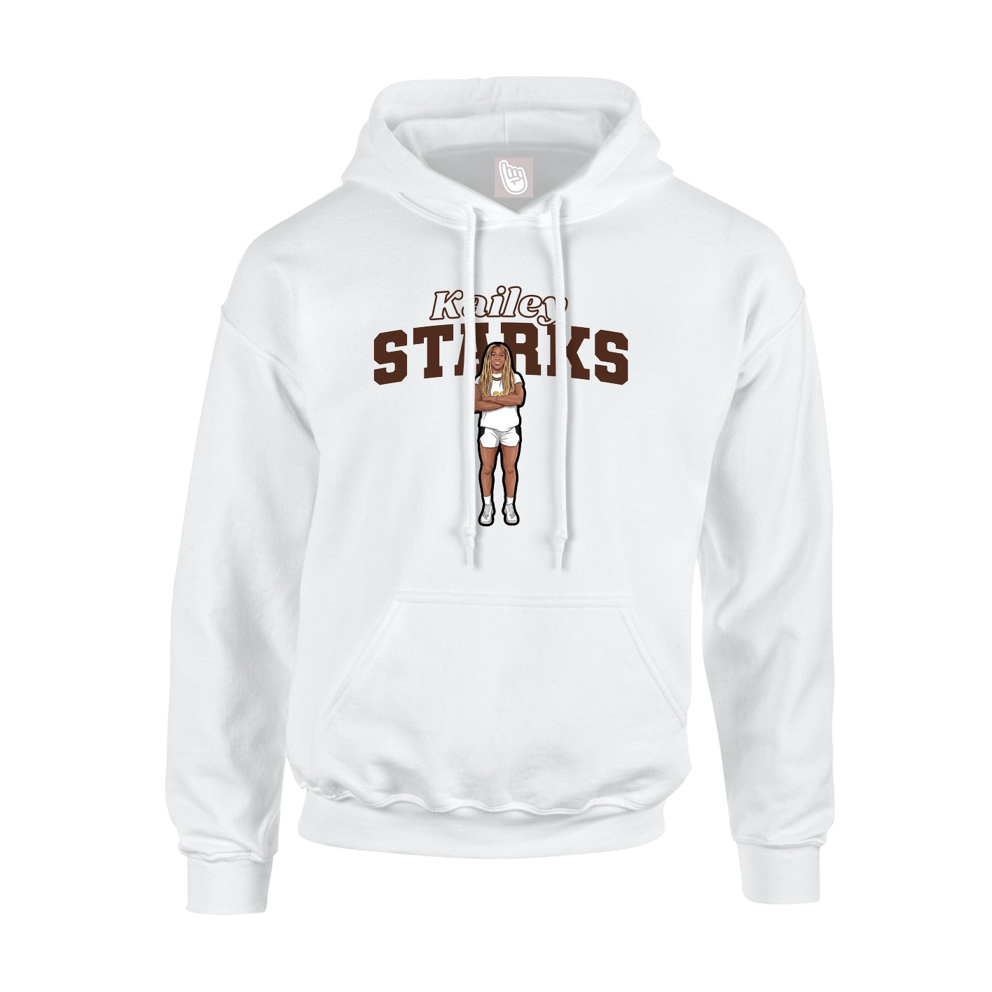 Hoodie — Name Arch in White