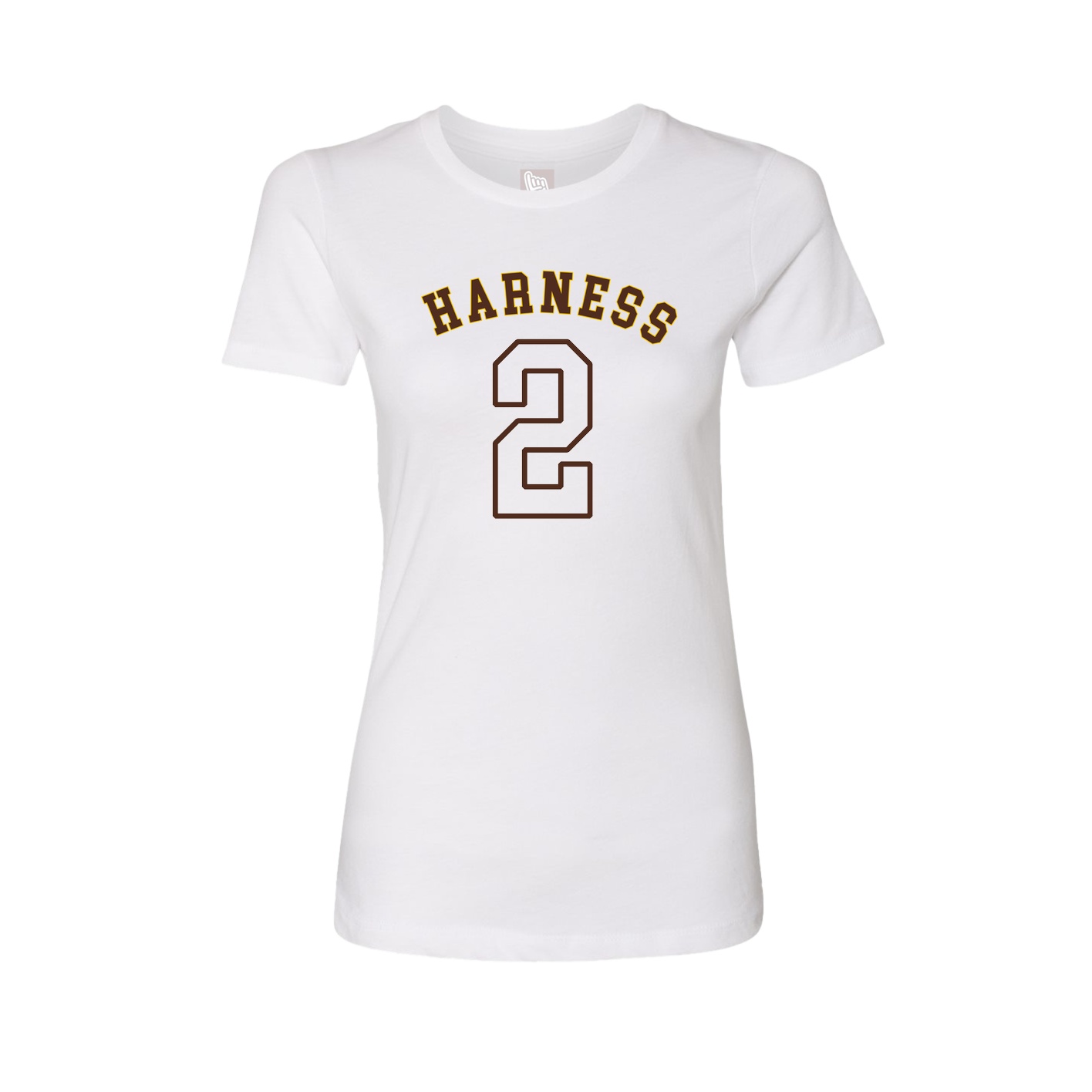 Fitted Women's Tee — Shirsey Arch in White