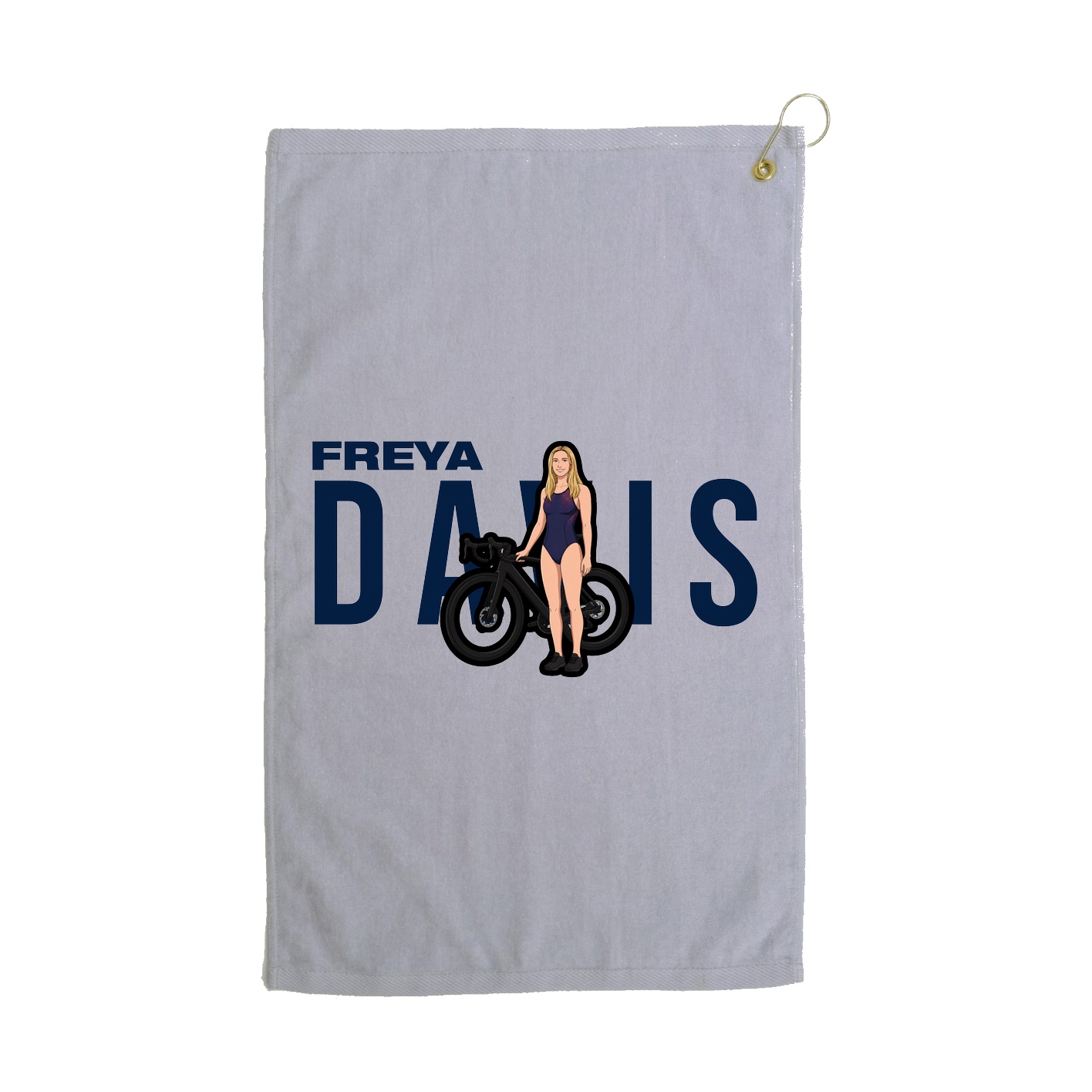 Golf Towel — Player Name in Grey