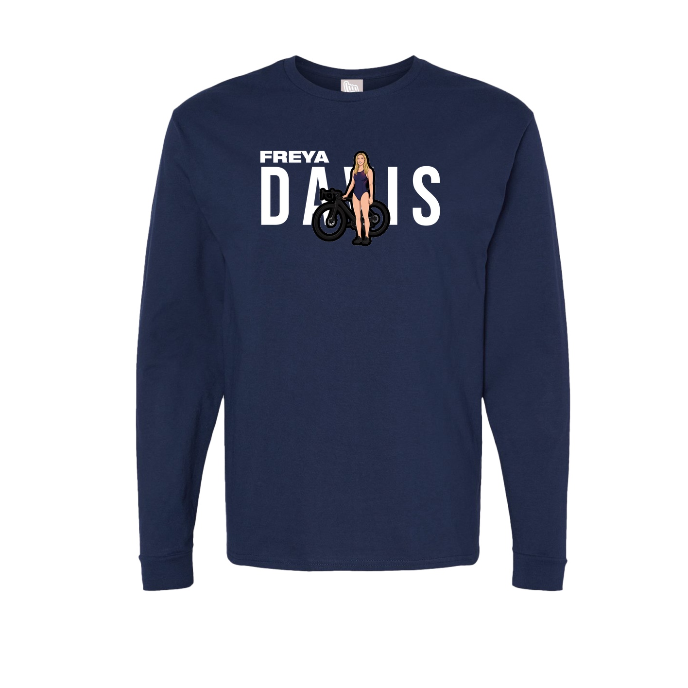 Long Sleeve Tee — Player Name in Navy