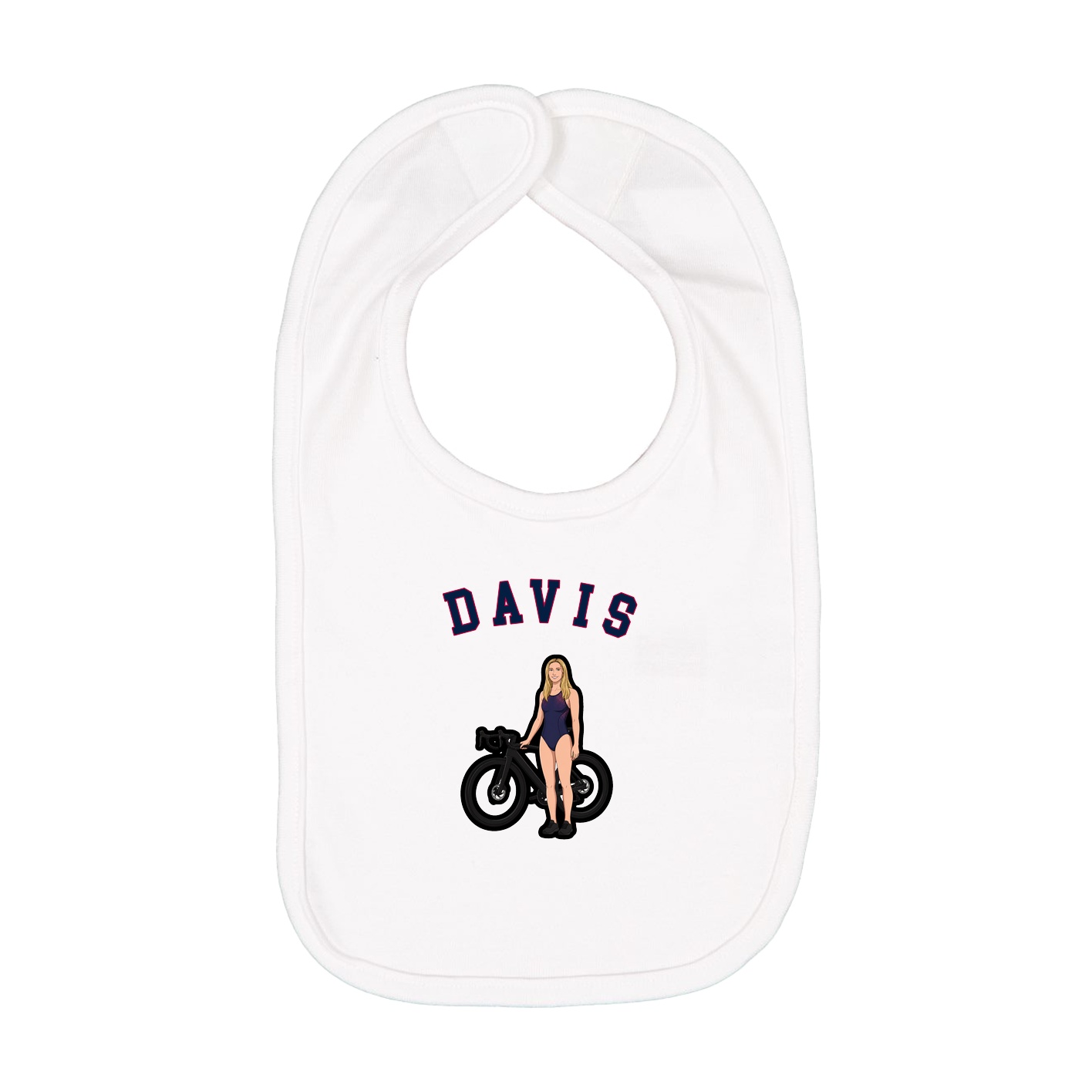 Infant Bib — Shirsey Arch in White
