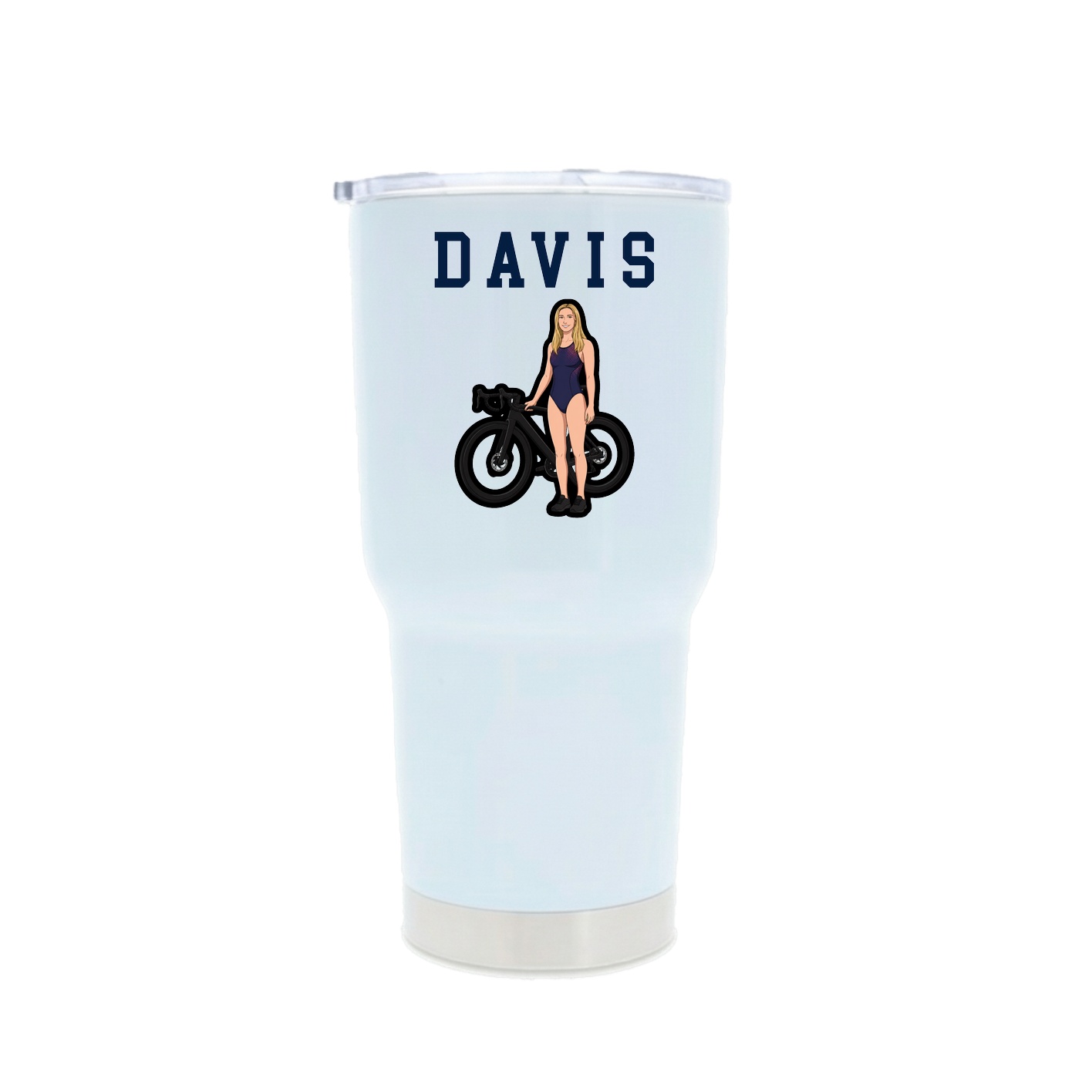 30oz Stainless Steel Tumbler — Shirsey in White