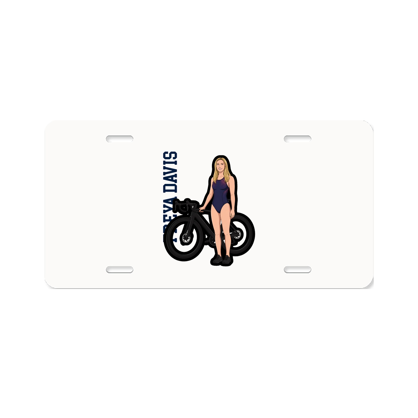 License Plate — Name Vertical in Classic