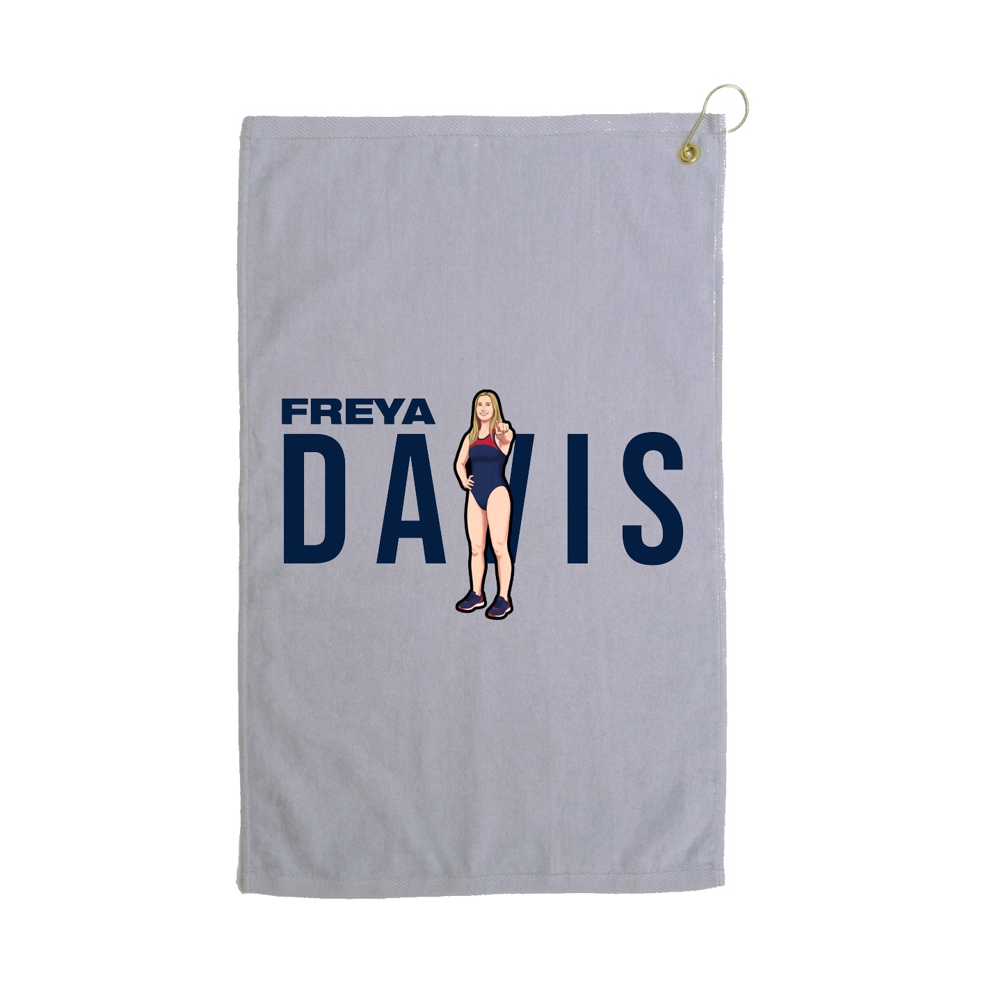 Golf Towel — Player Name in Grey