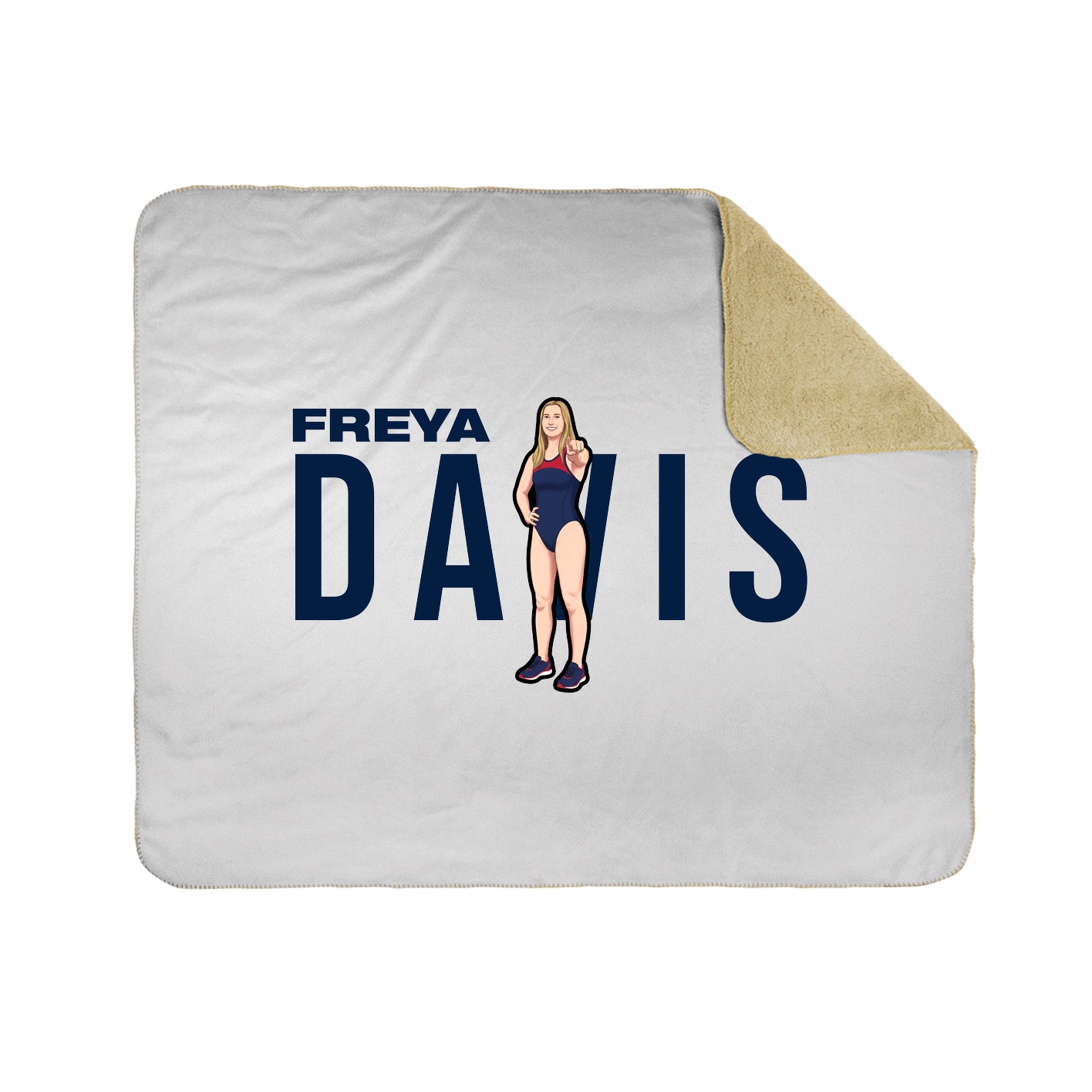 Throw Blanket — Player Name in White