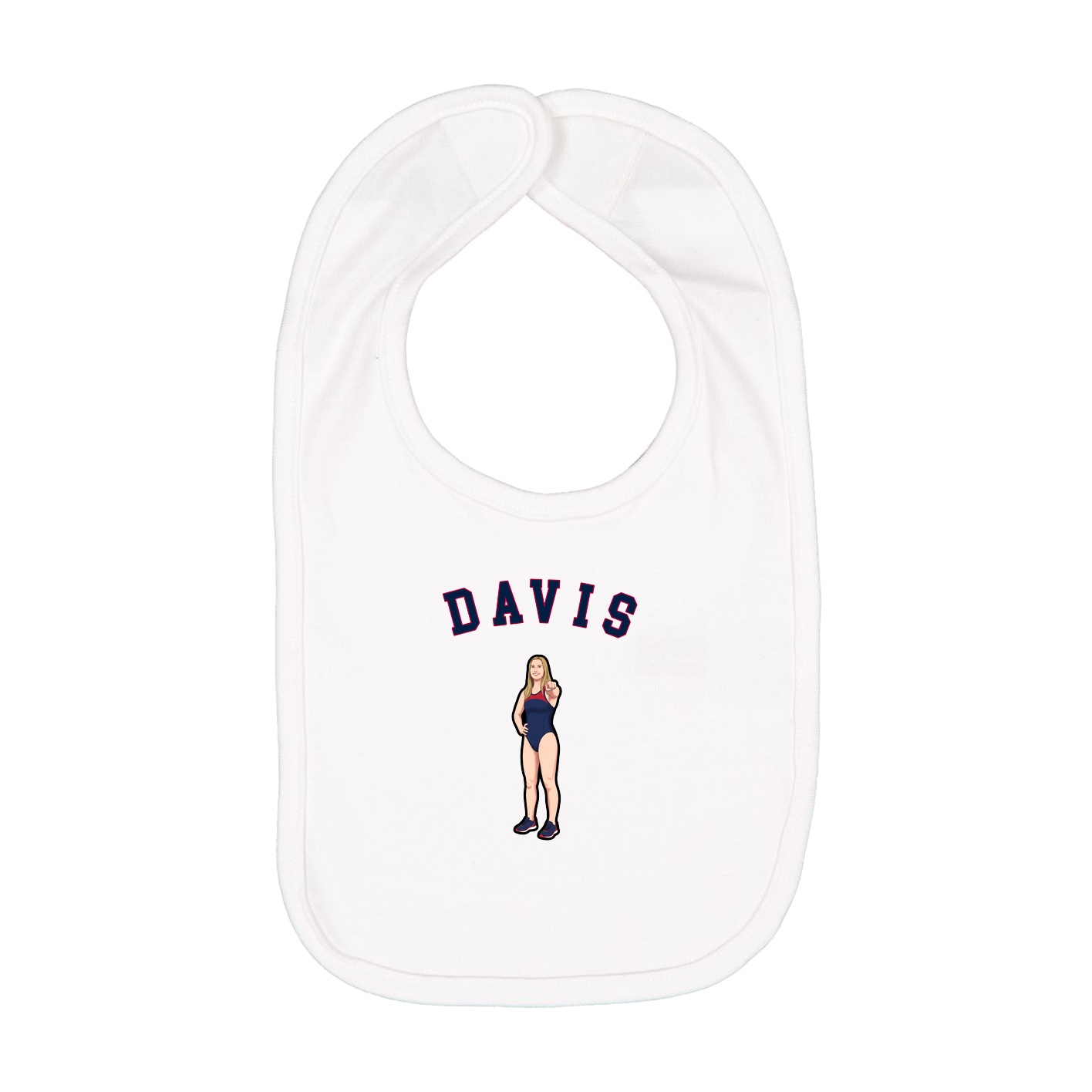 Infant Bib — Shirsey Arch in White