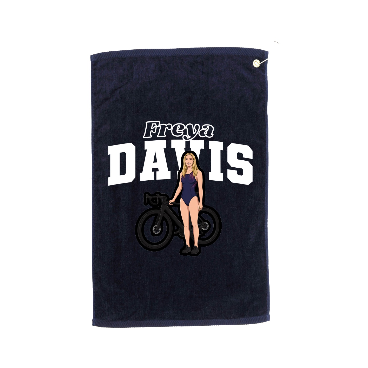 Golf Towel — Name Arch in Navy