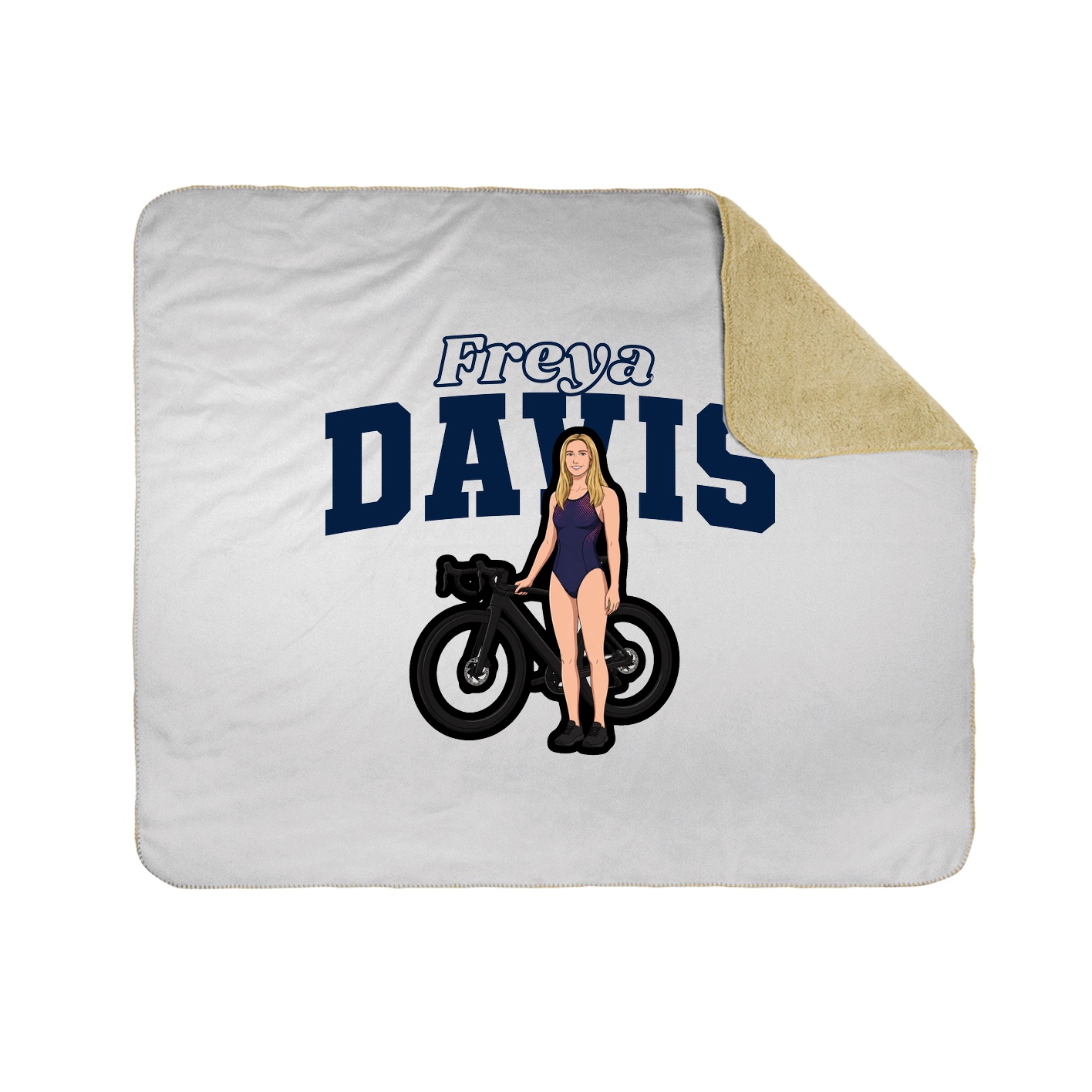 Throw Blanket — Name Arch in White