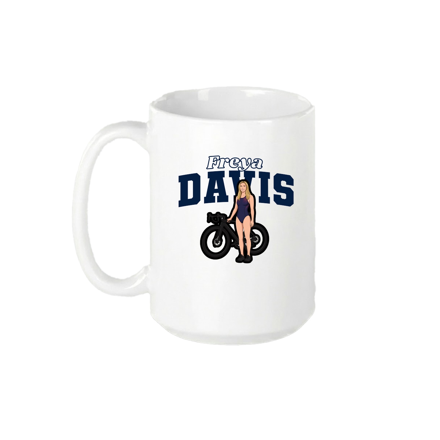 15oz Coffee Mug — Name Arch in White