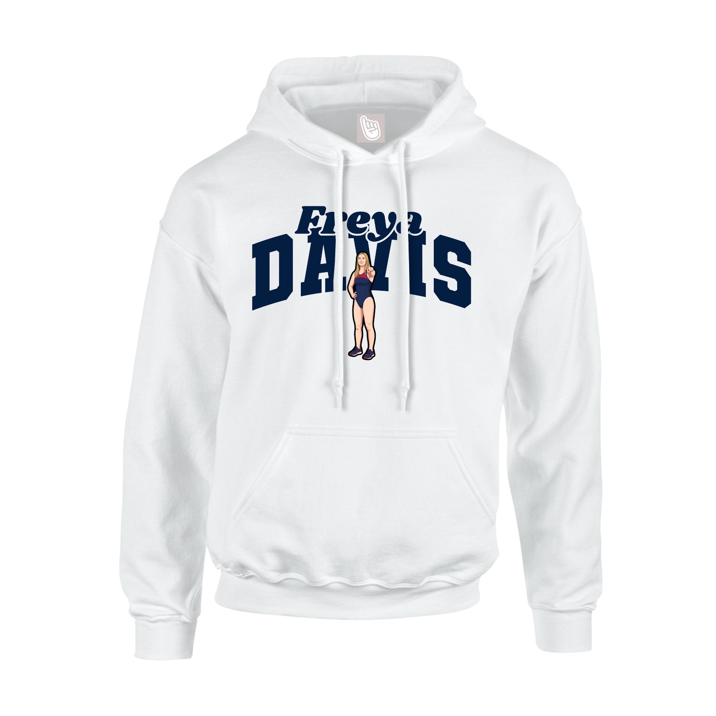 Youth Hoodie — Signature Arch in White