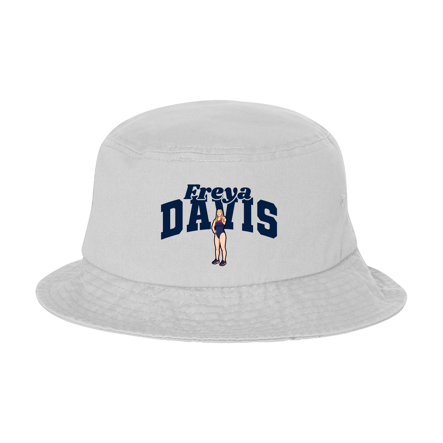 Bucket Cap — Signature Arch in White