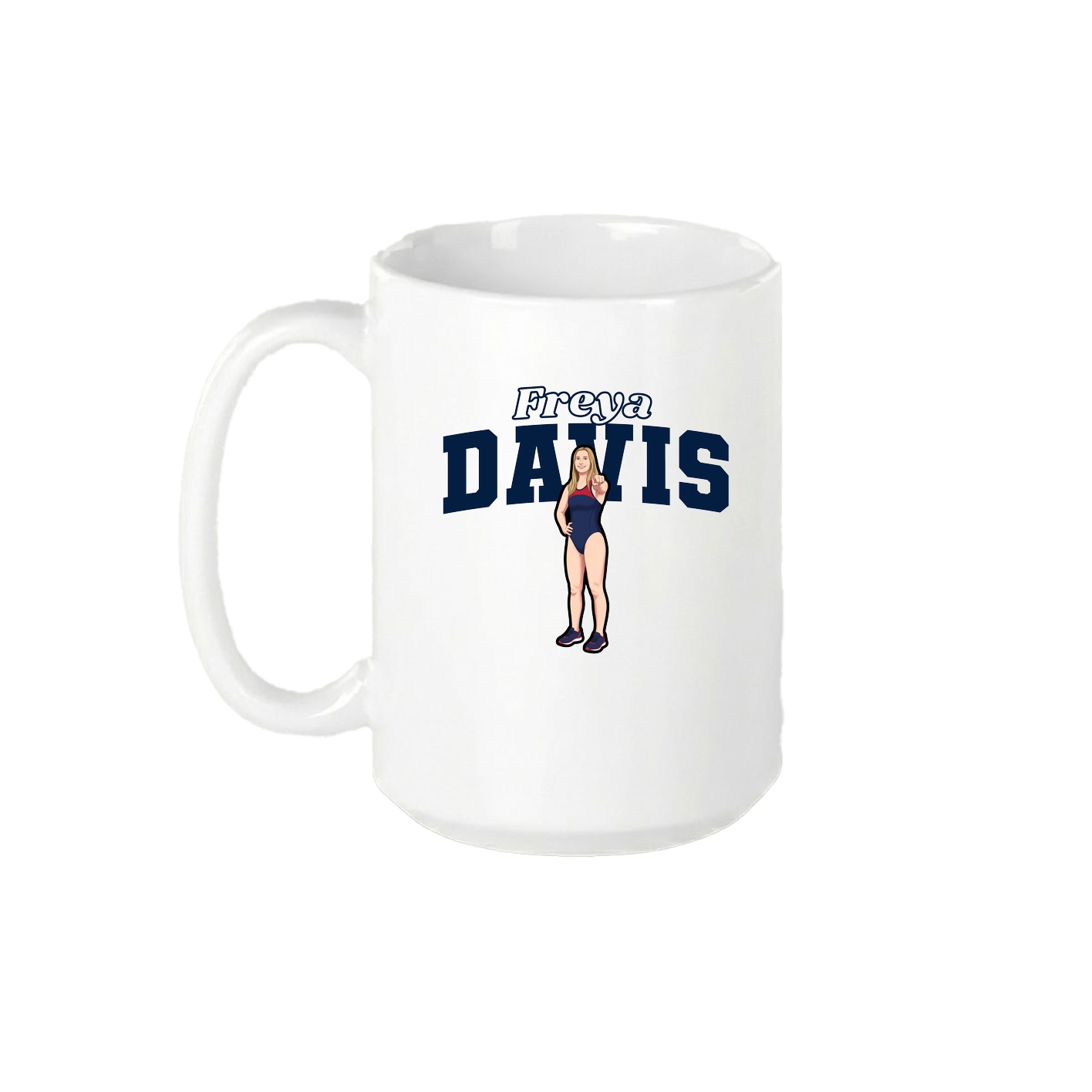 15oz Coffee Mug — Name Arch in White