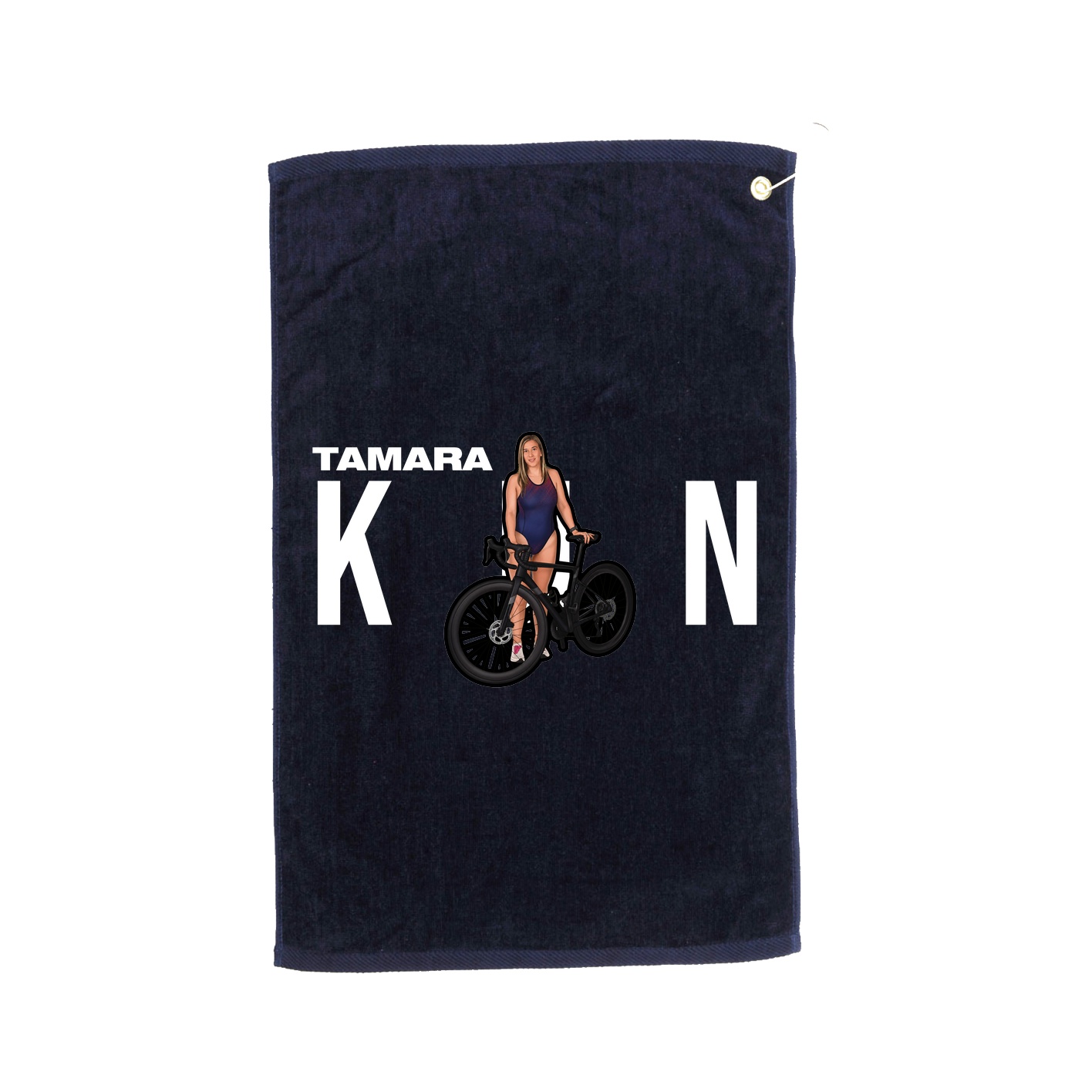Golf Towel — Player Name in Navy