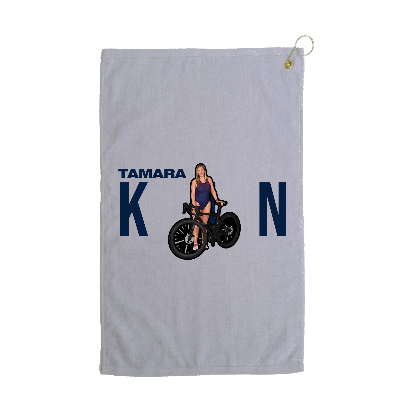 Golf Towel — Player Name in Grey