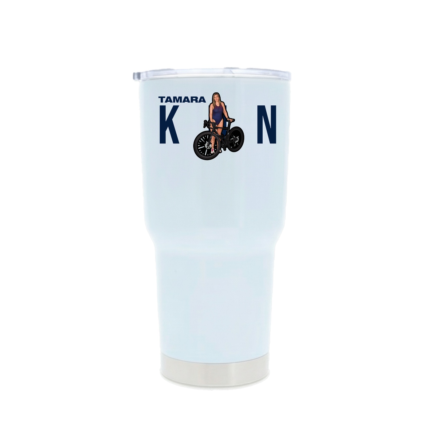 30oz Stainless Steel Tumbler — Player Name in White