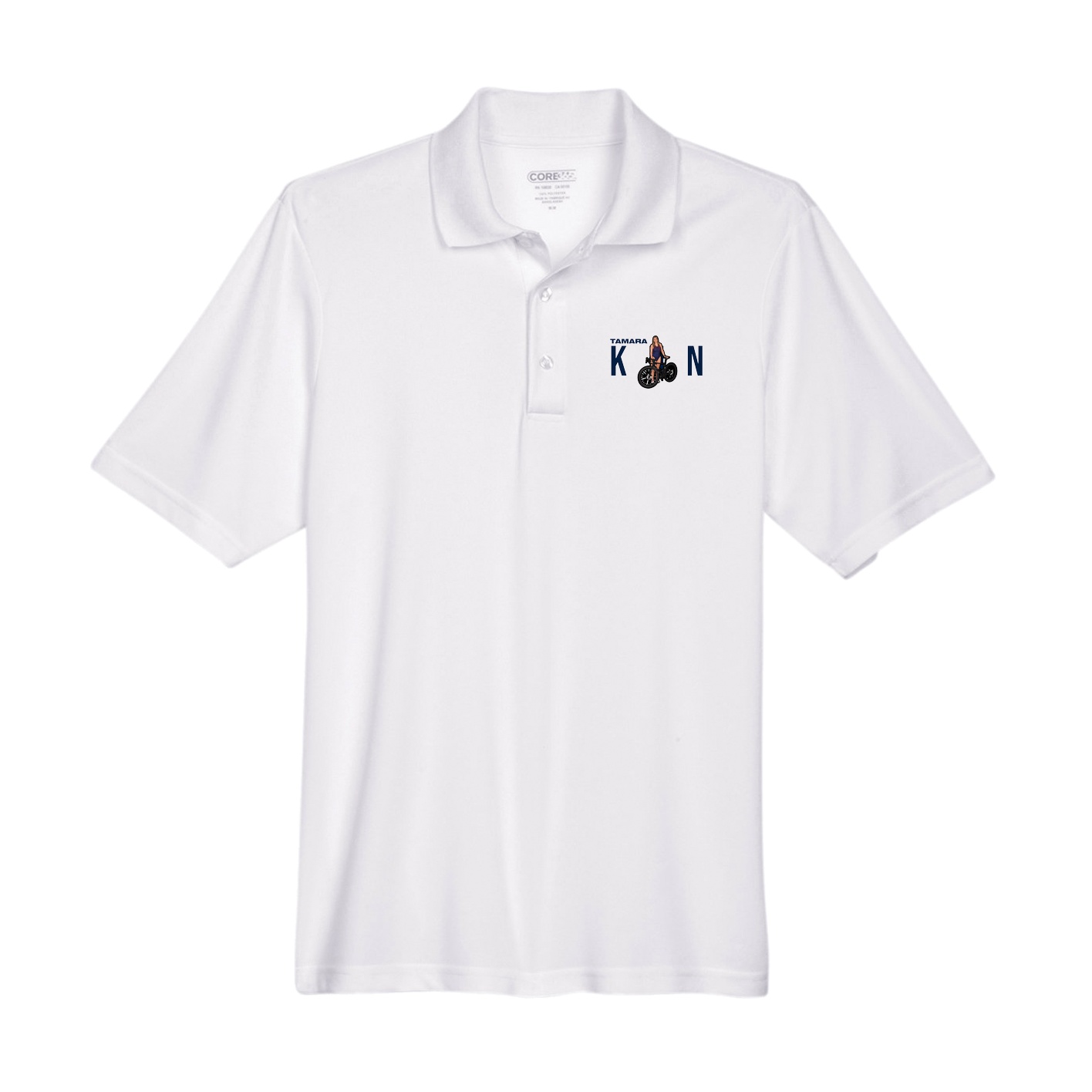 Performance Polo — Player Name in White