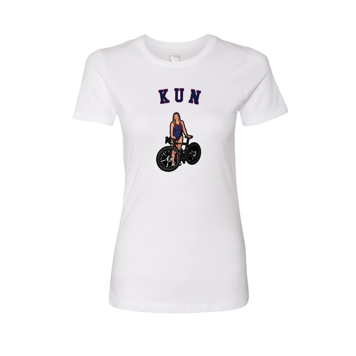 Fitted Women's Tee — Shirsey Arch in White