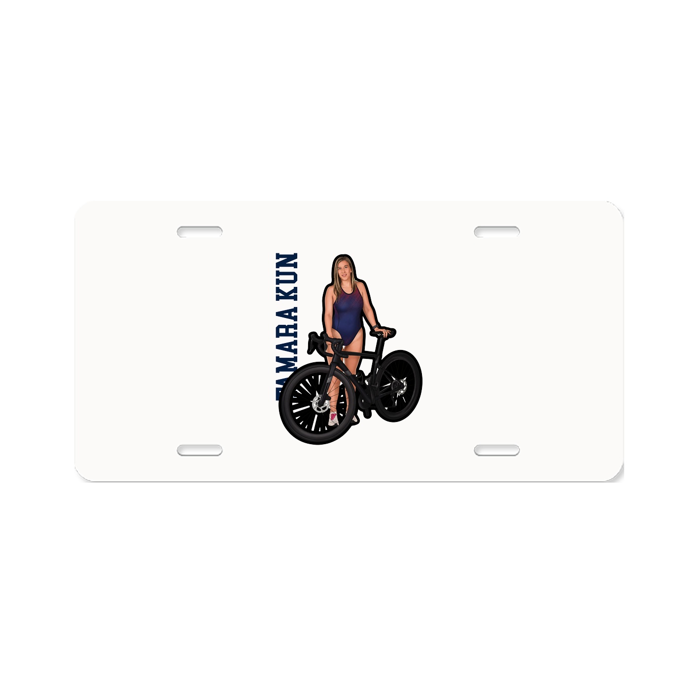 License Plate — Name Vertical in Classic