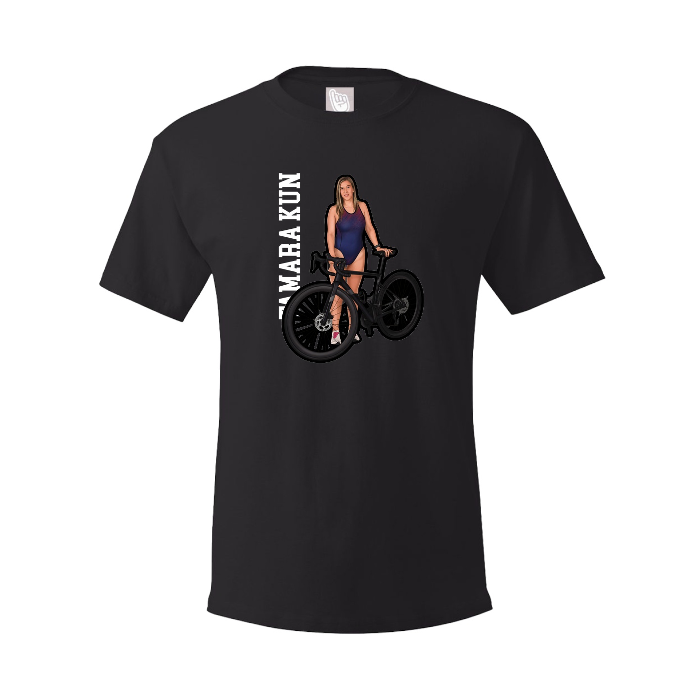 Youth Tee — Name Vertical in Black
