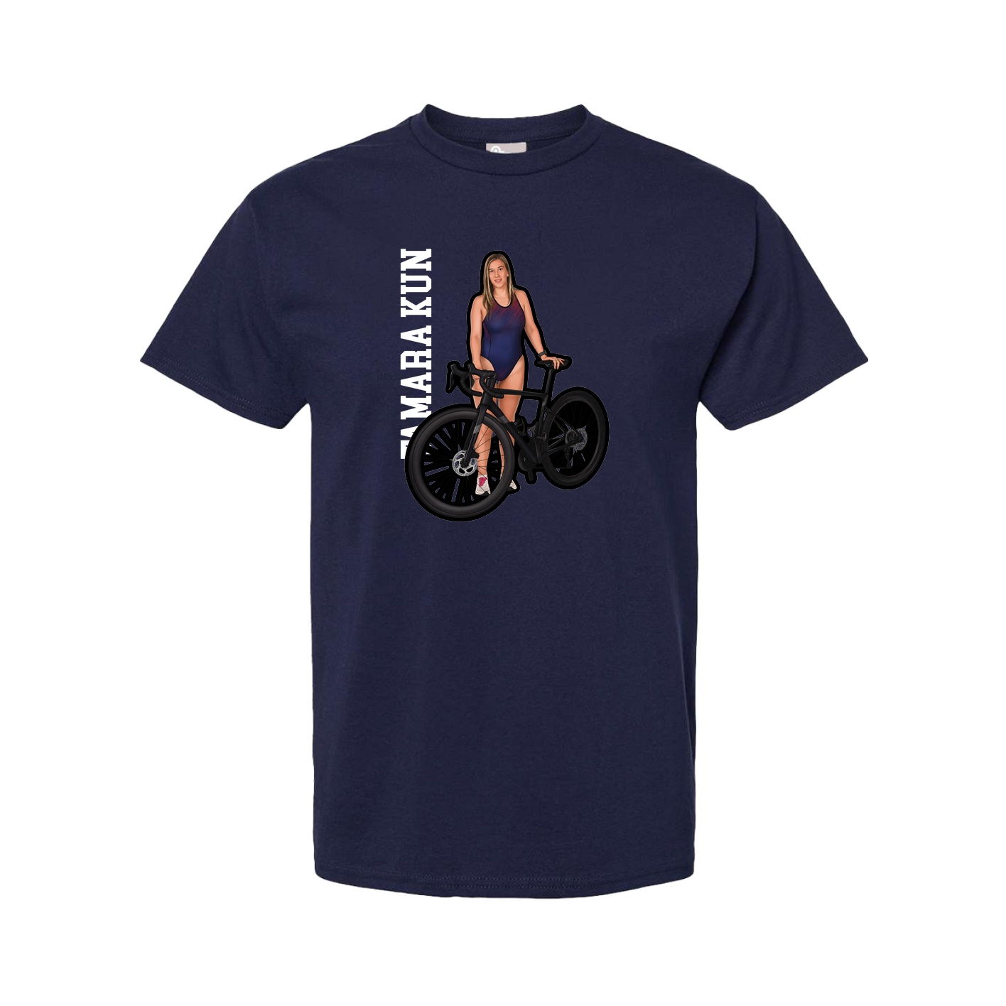 Youth Tee — Name Vertical in Navy