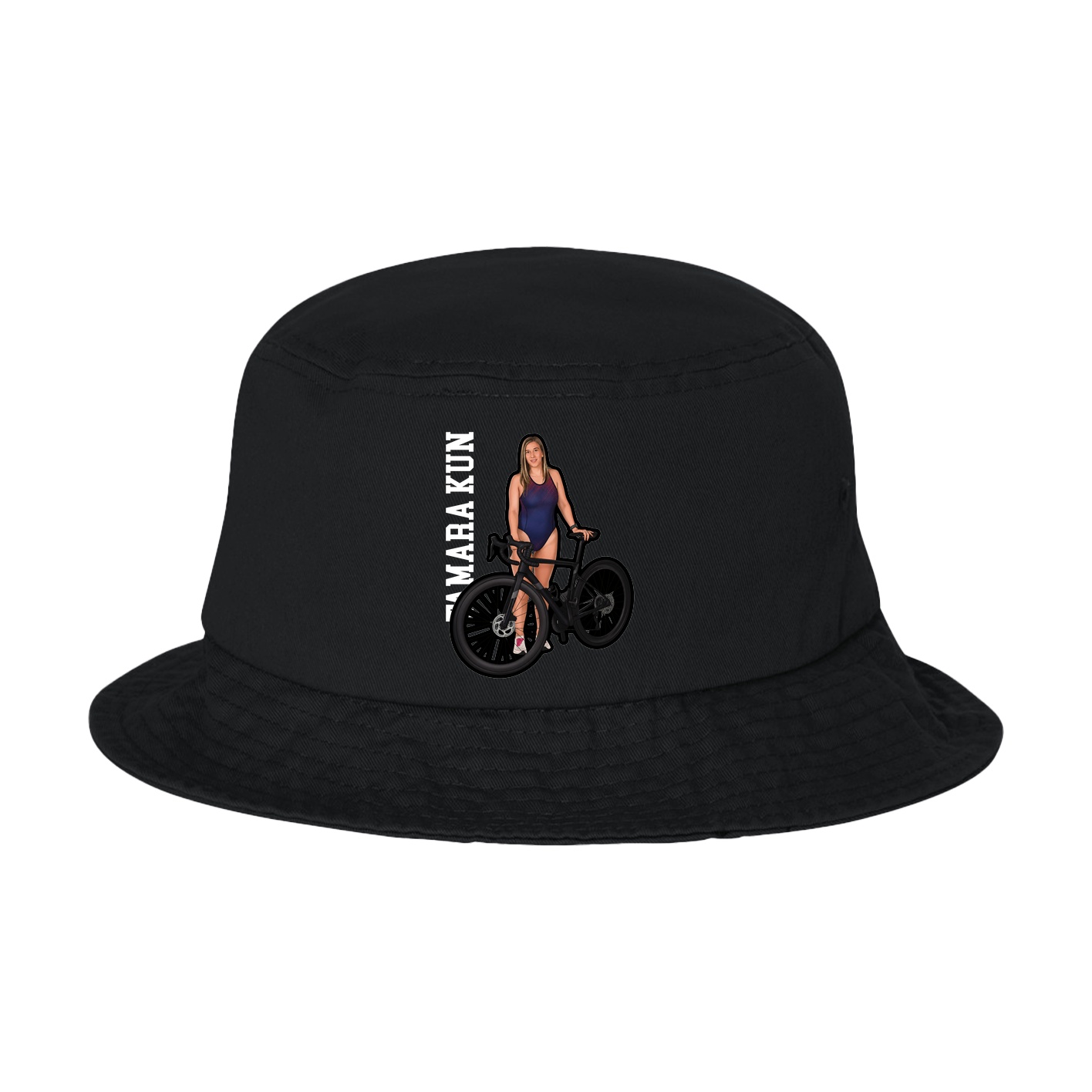 Bucket Cap — Name Vertical in Black