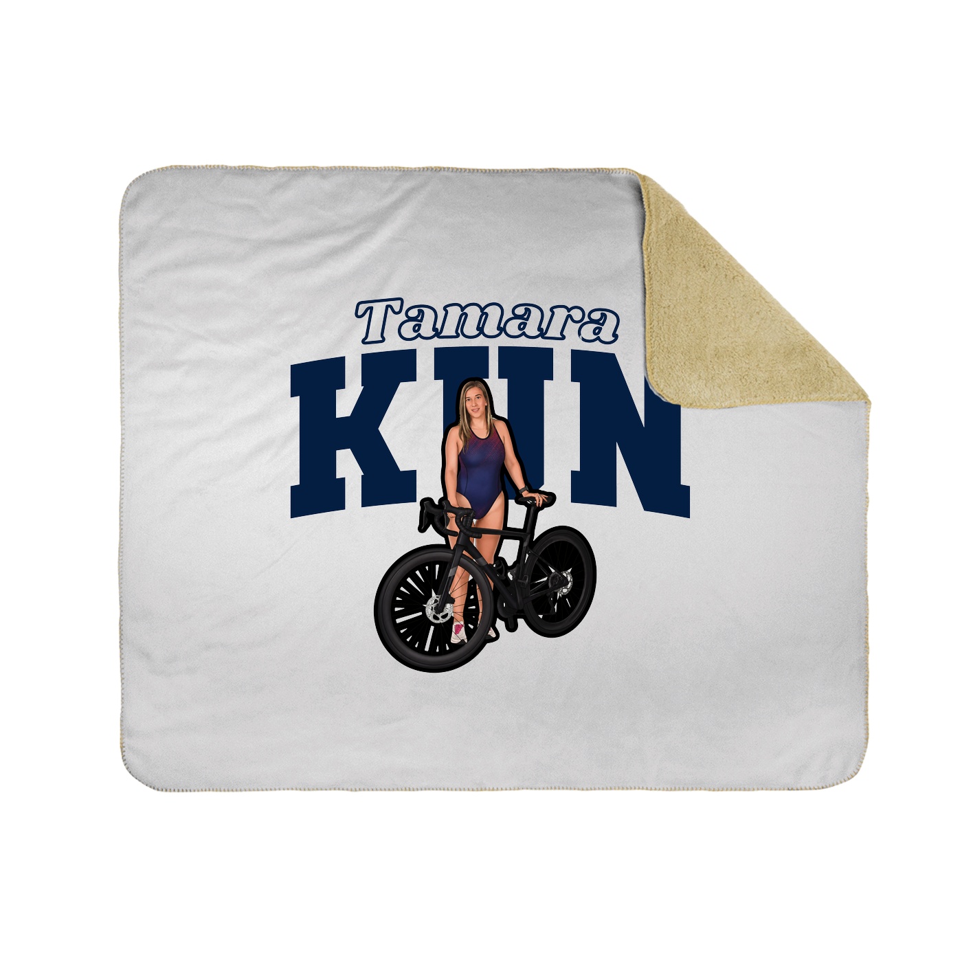 Throw Blanket — Name Arch in White