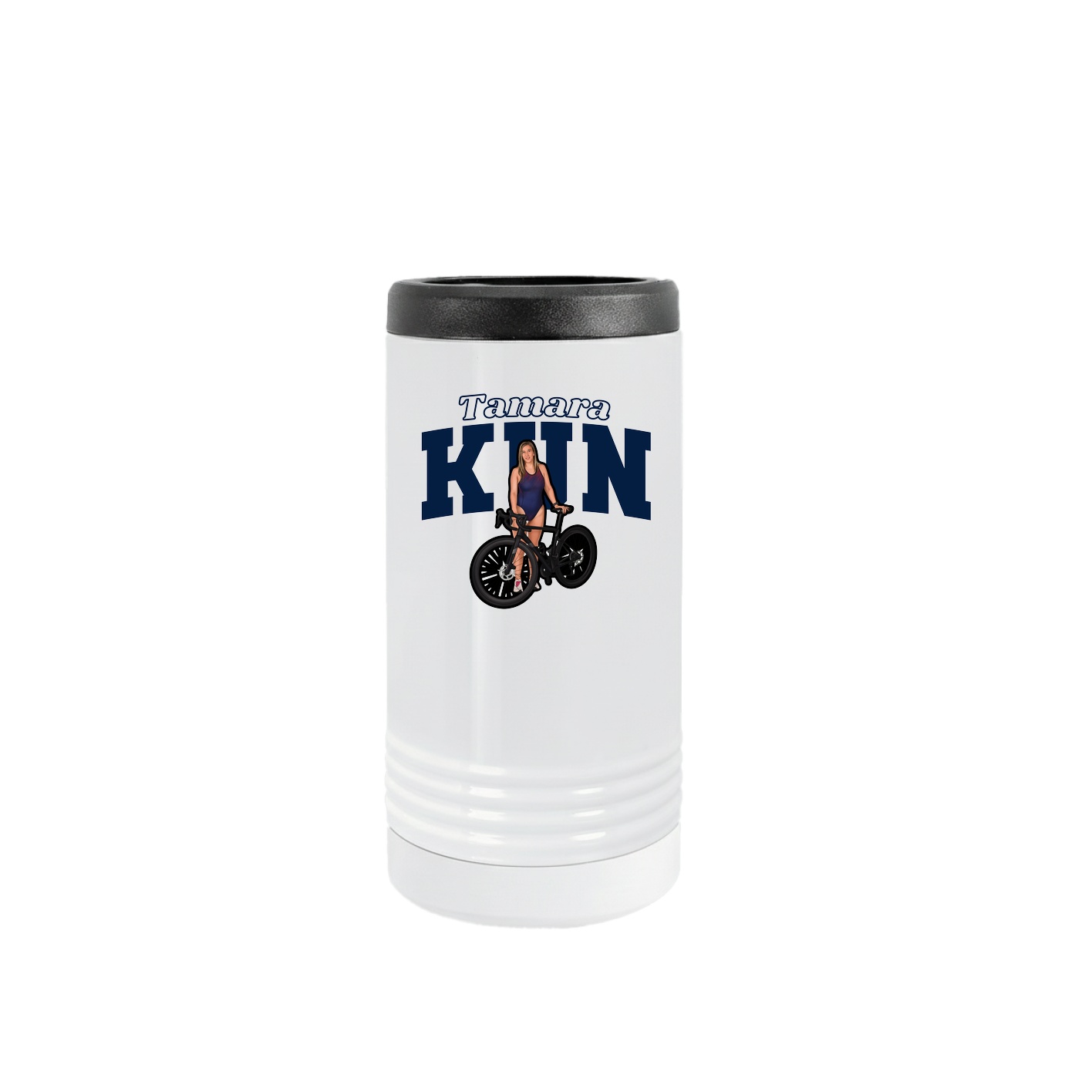 Slim Beverage Holder — Name Arch in White