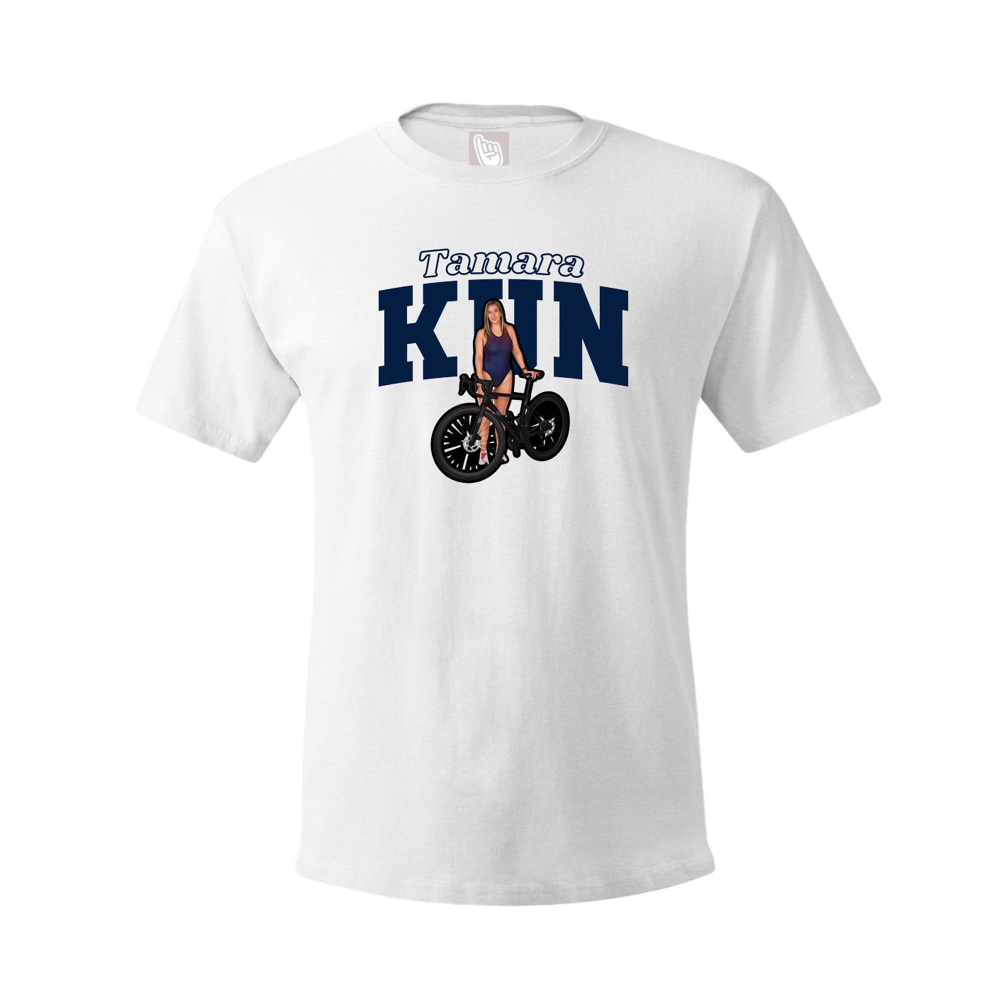 Youth Tee — Name Arch in White