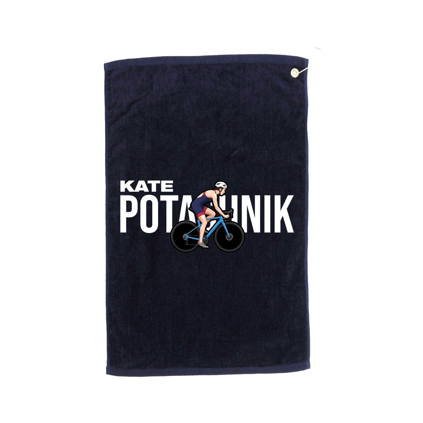 Golf Towel — Player Name in Navy