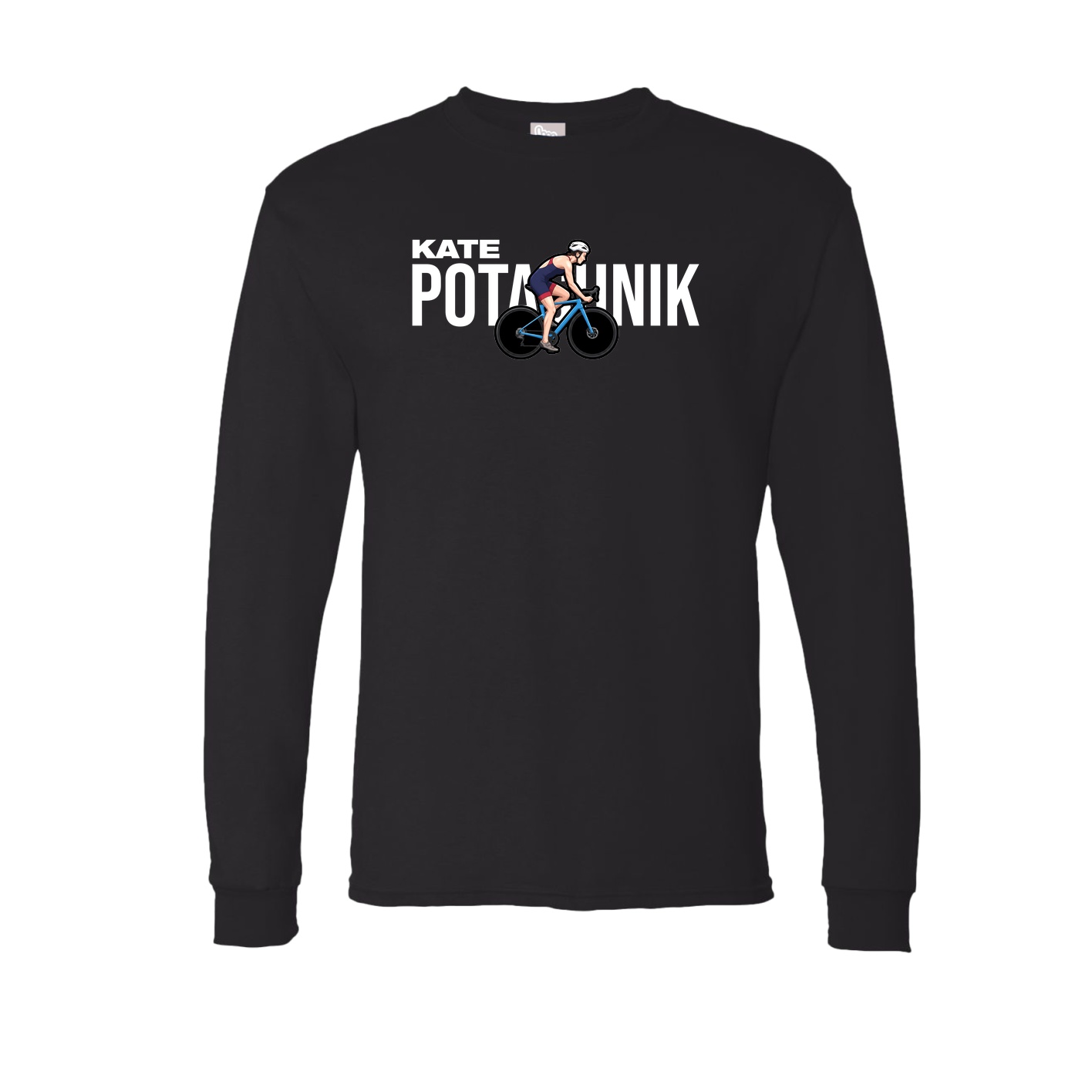 Long Sleeve Tee — Player Name in Black
